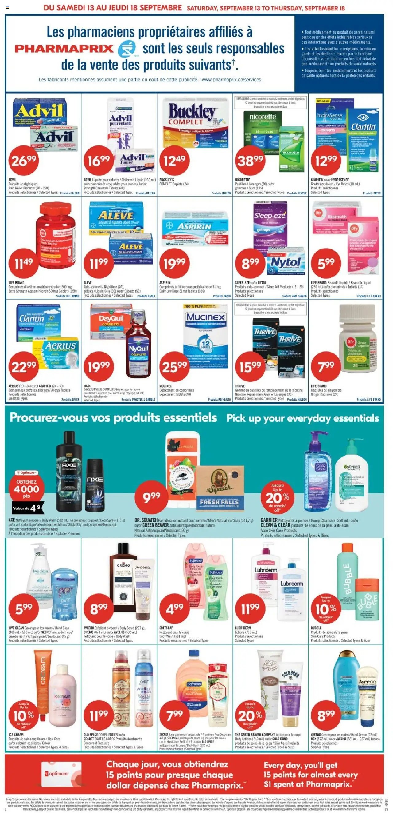 Pharmaprix weekly flyer / circulaire