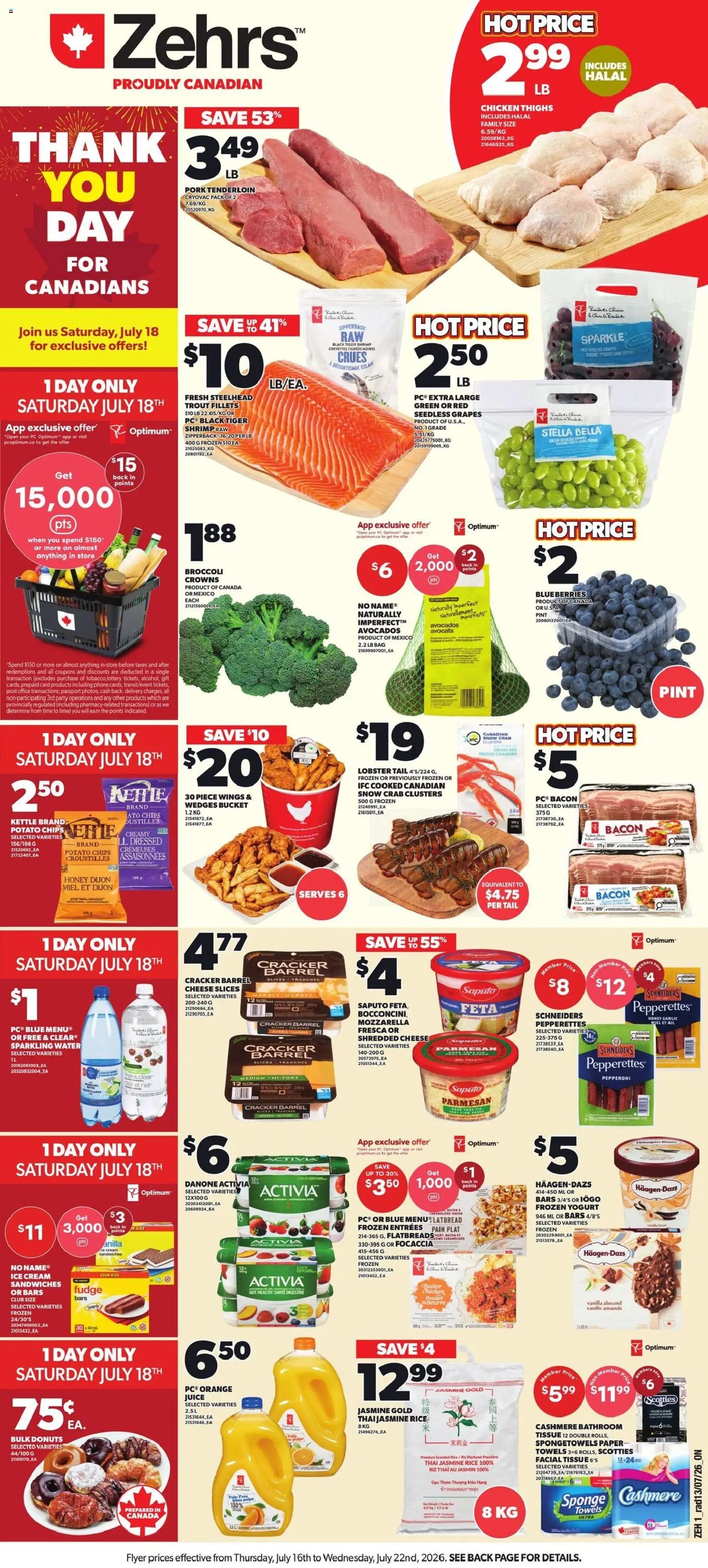 Zehrs weekly flyer / circulaire