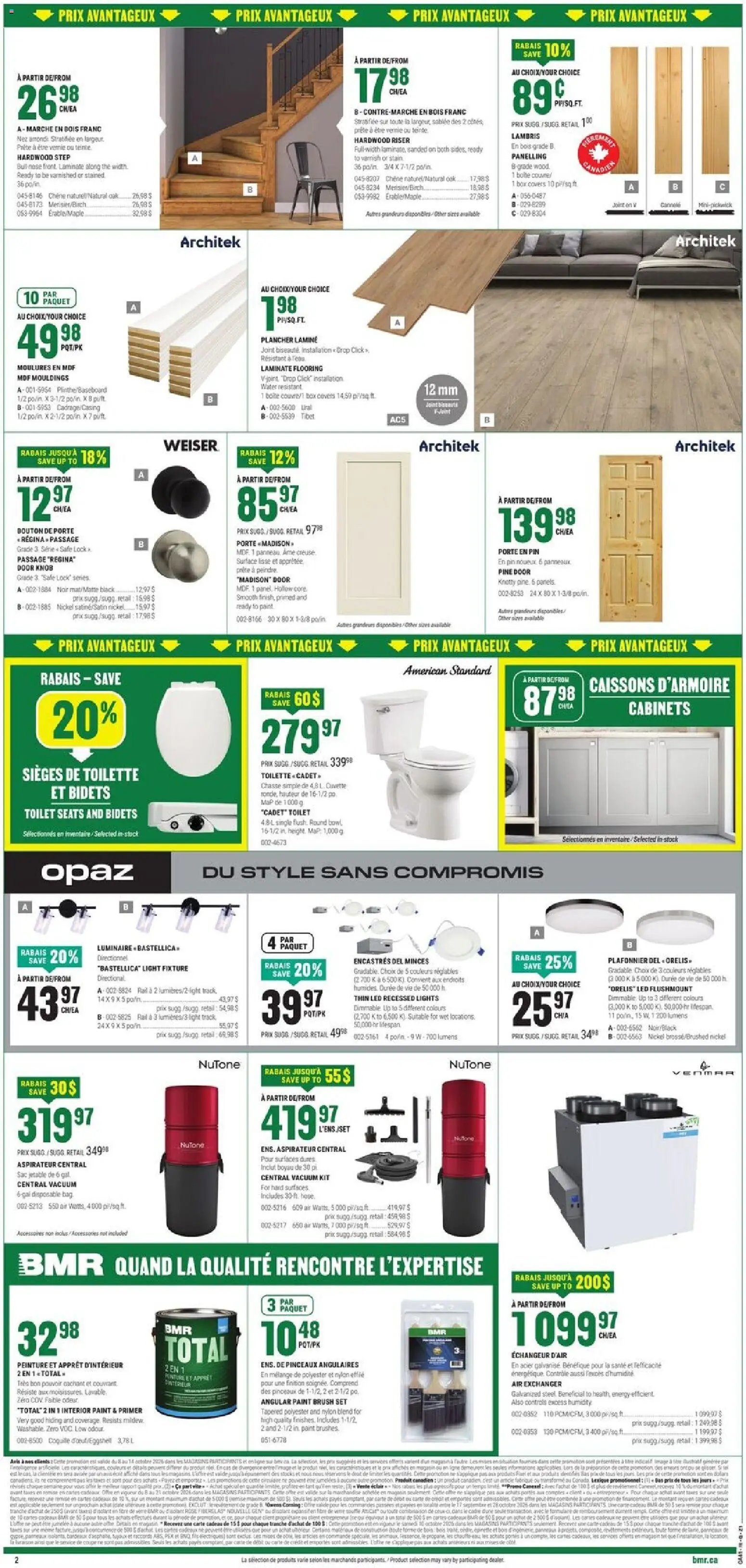 BMR weekly flyer / circulaire