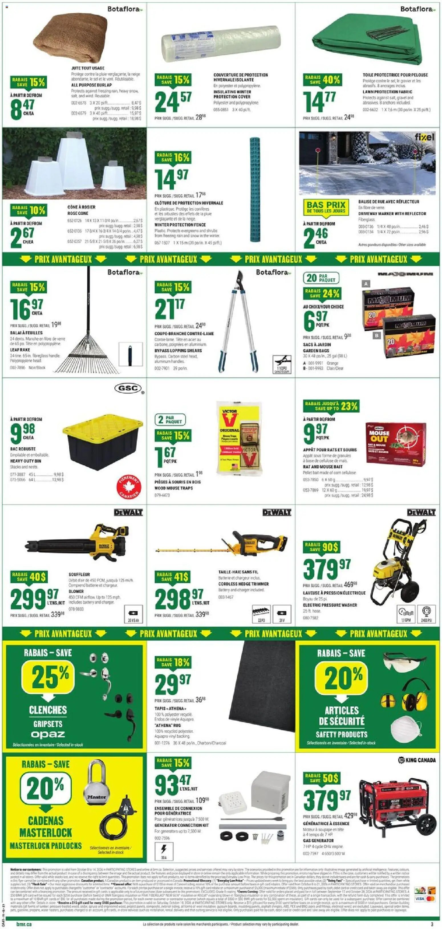 BMR weekly flyer / circulaire