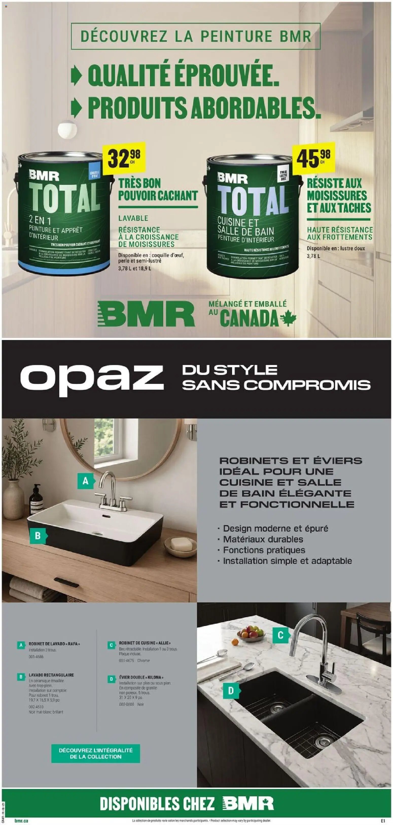 BMR weekly flyer / circulaire