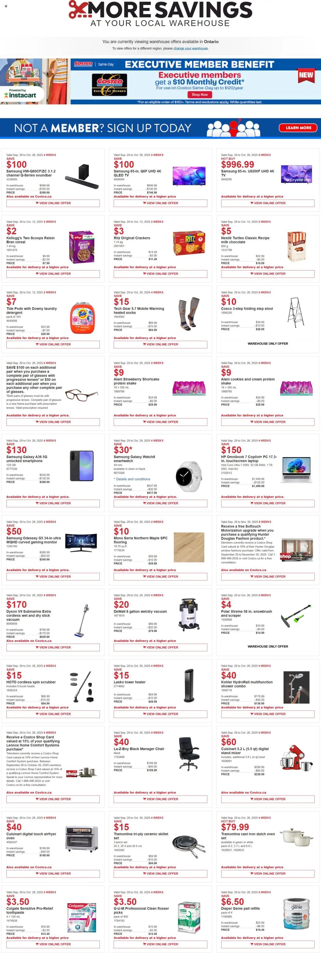 Costco weekly flyer (2025-09-29 - 2025-10-26) | 1