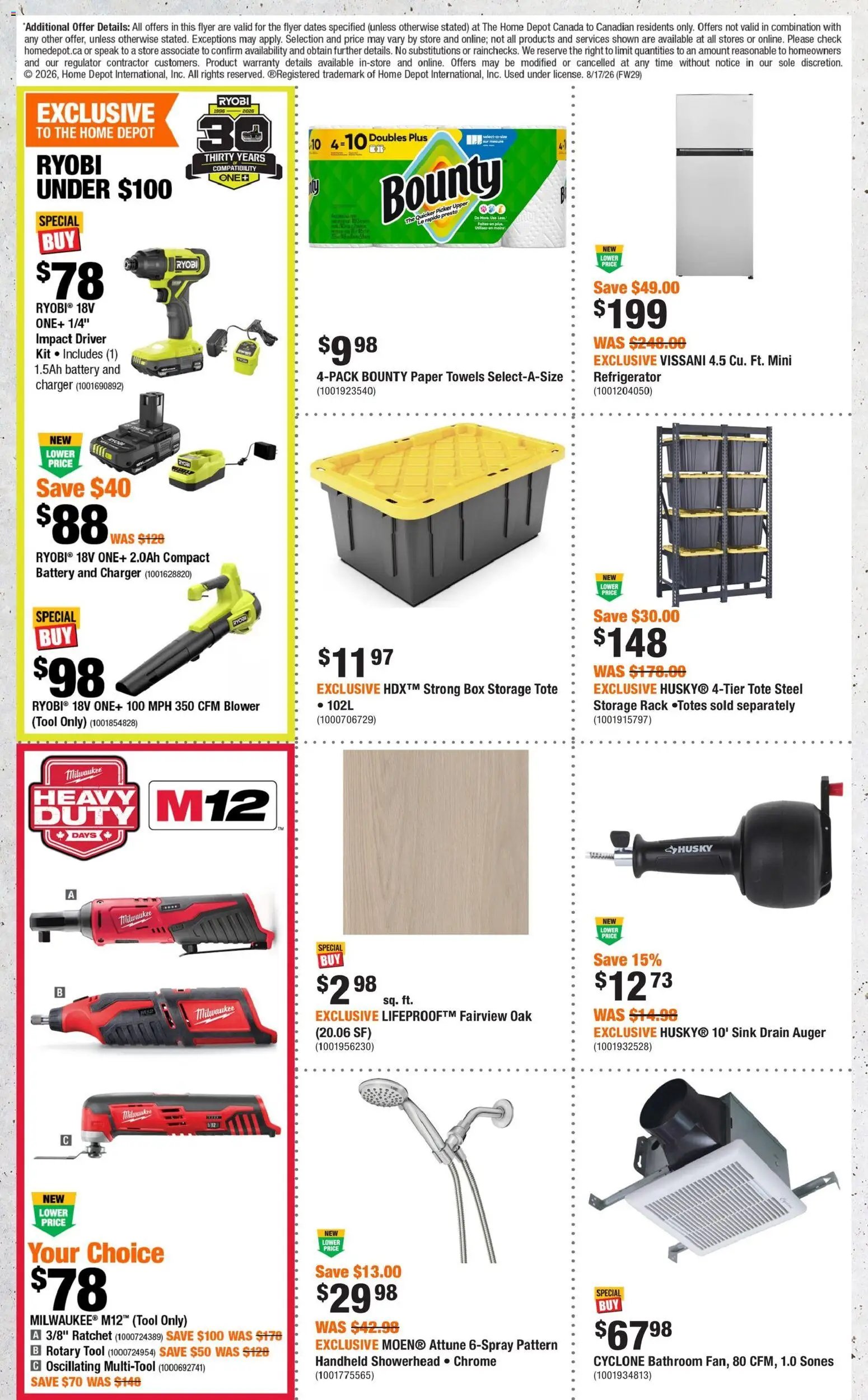 Home Depot weekly flyer / circulaire