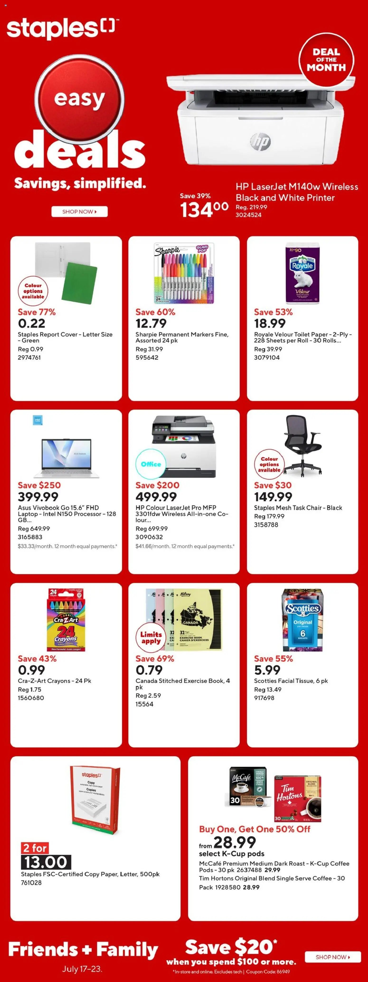 Staples weekly flyer / circulaire