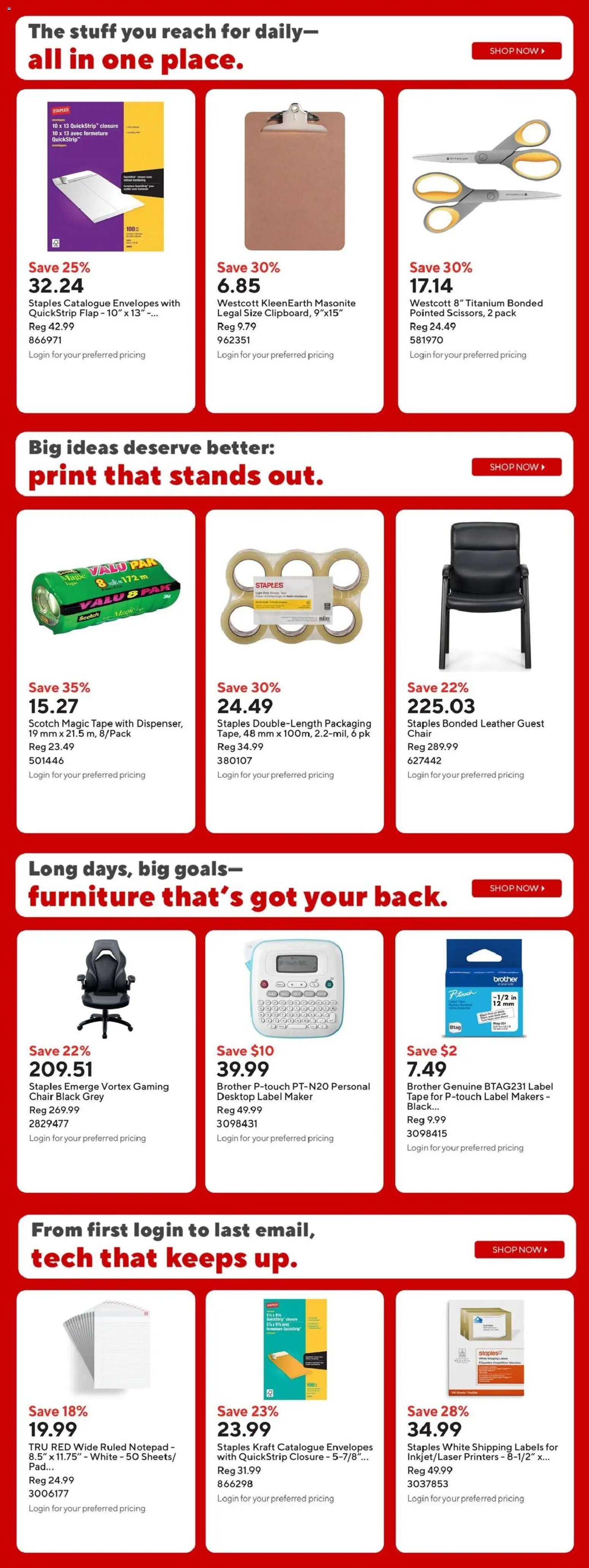 Staples weekly flyer / circulaire