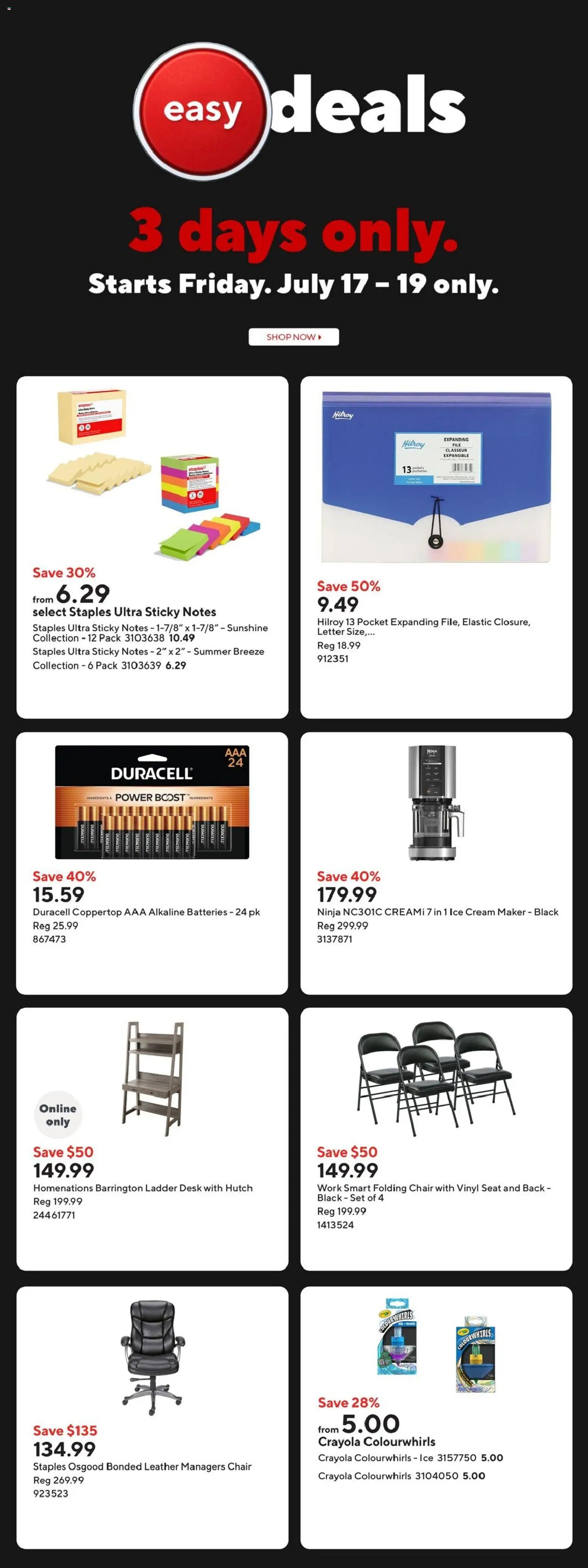 Staples weekly flyer / circulaire