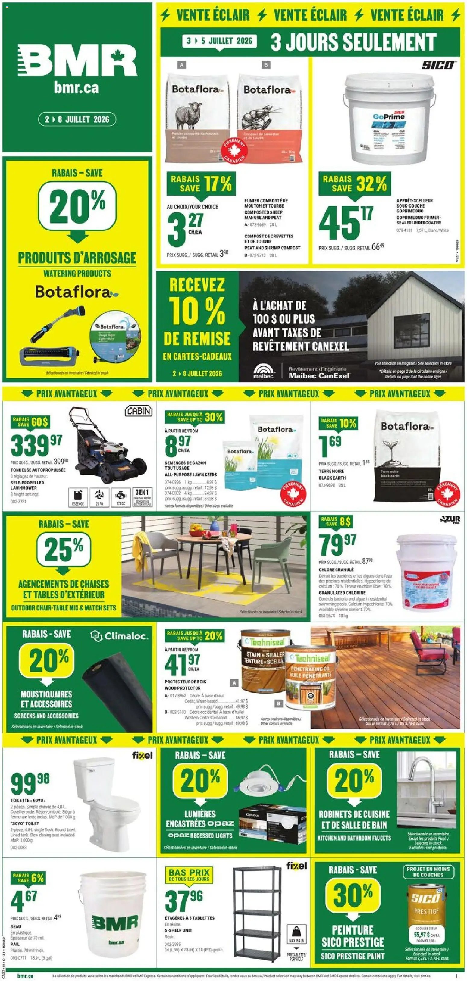 BMR weekly flyer / circulaire