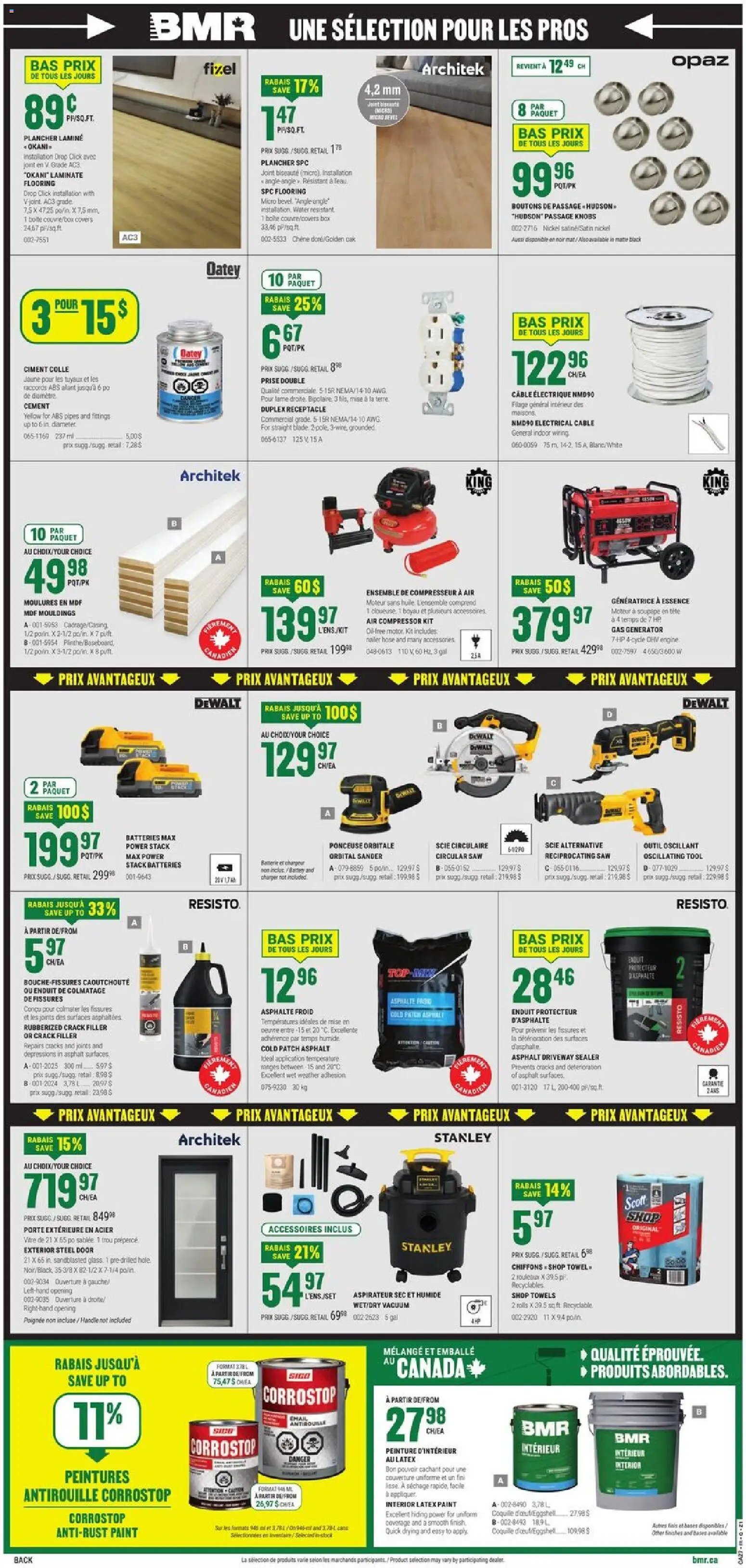 BMR weekly flyer / circulaire