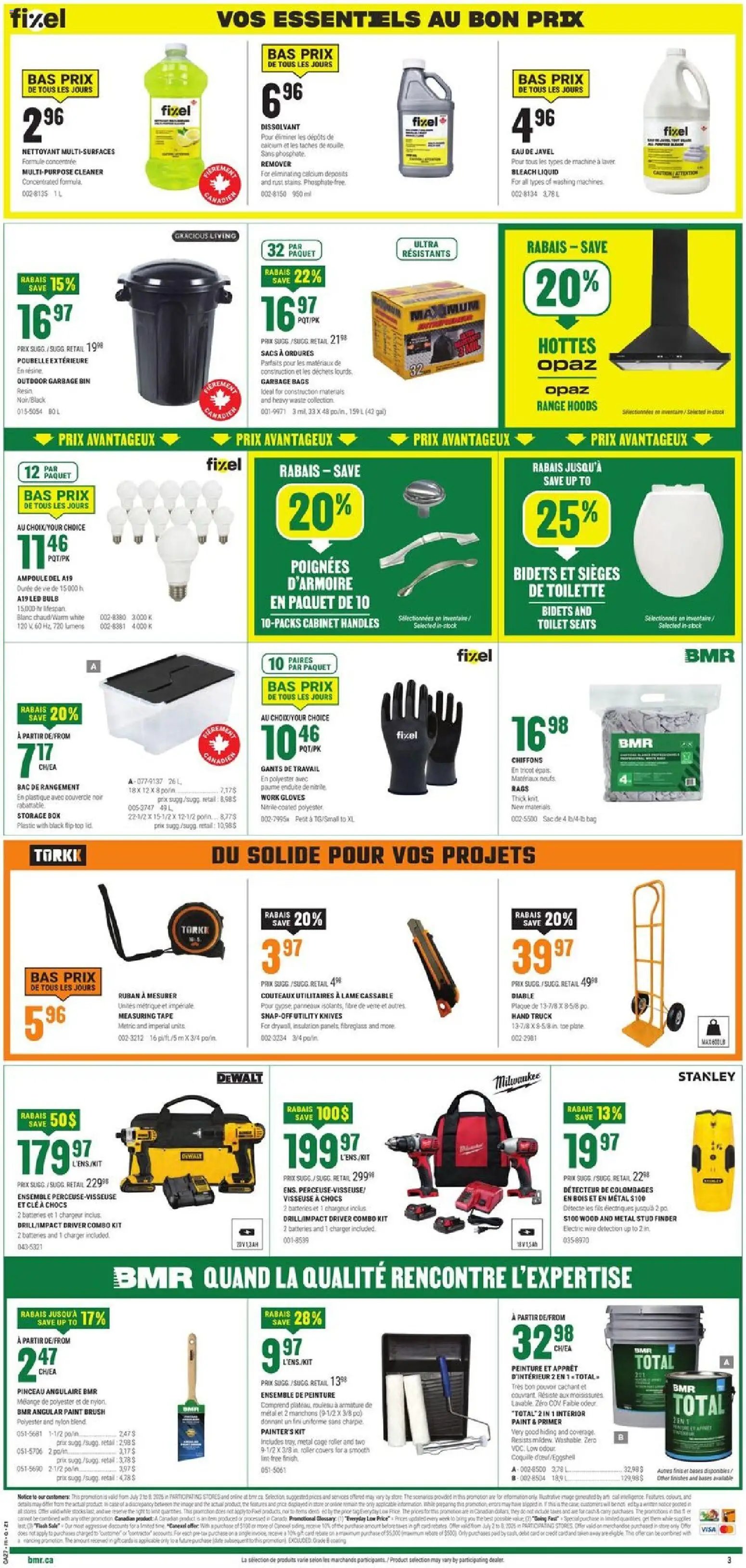 BMR weekly flyer / circulaire