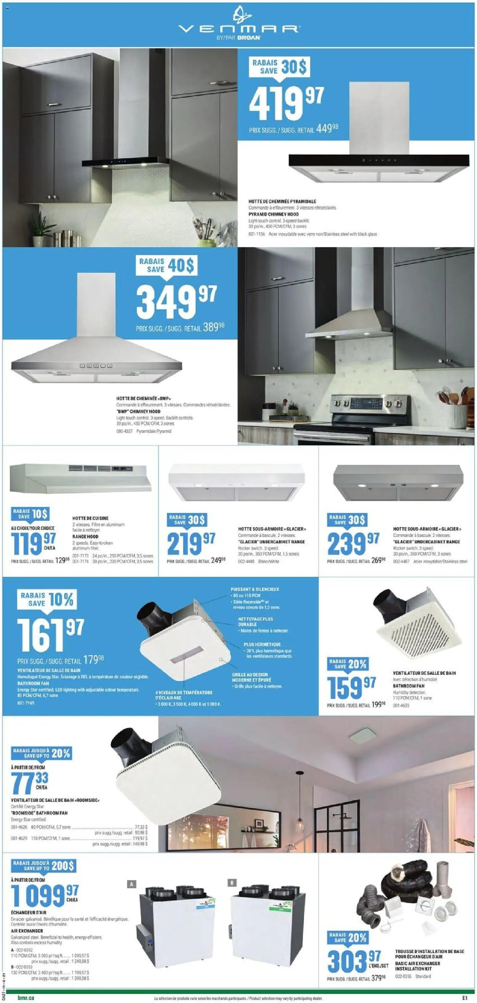 BMR weekly flyer / circulaire
