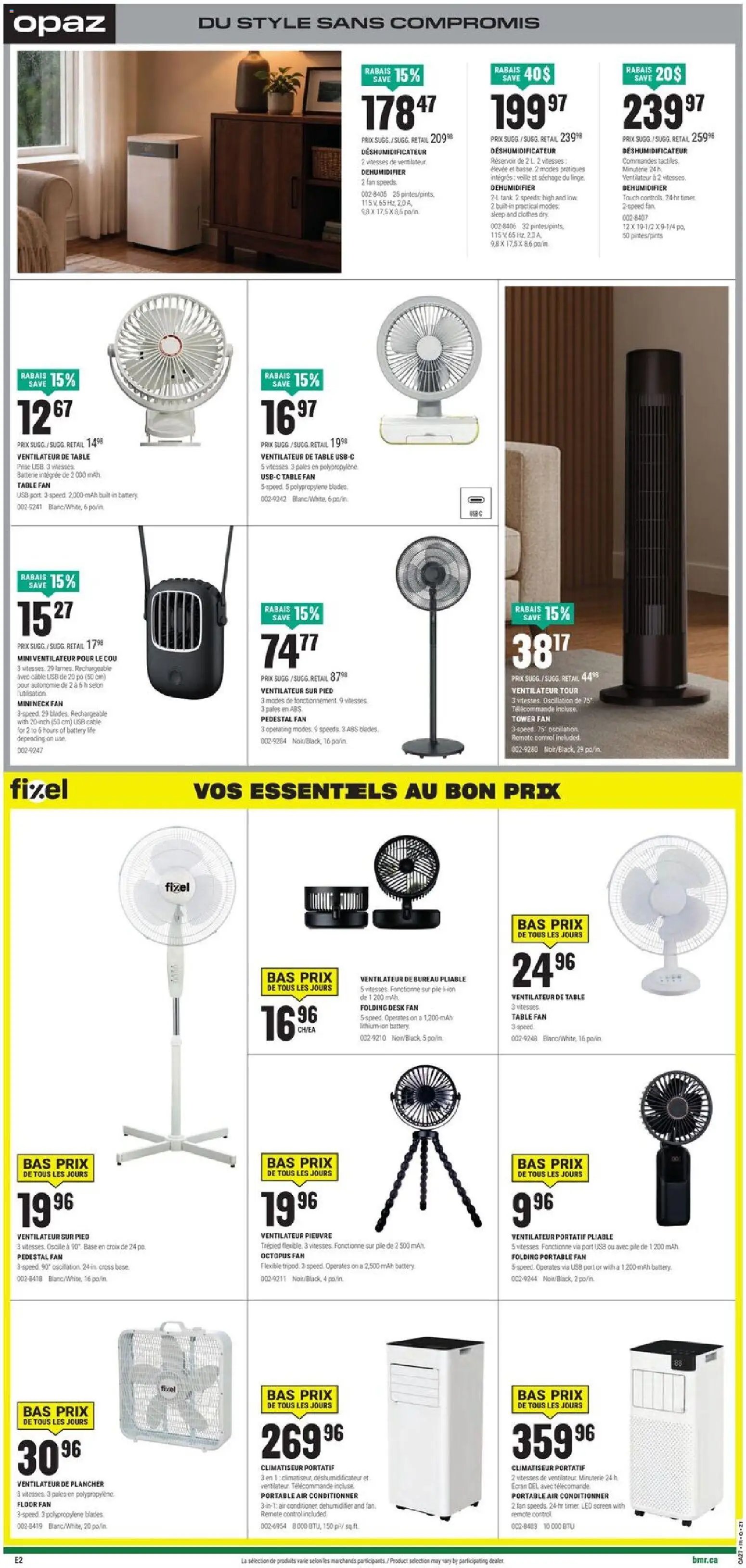BMR weekly flyer / circulaire