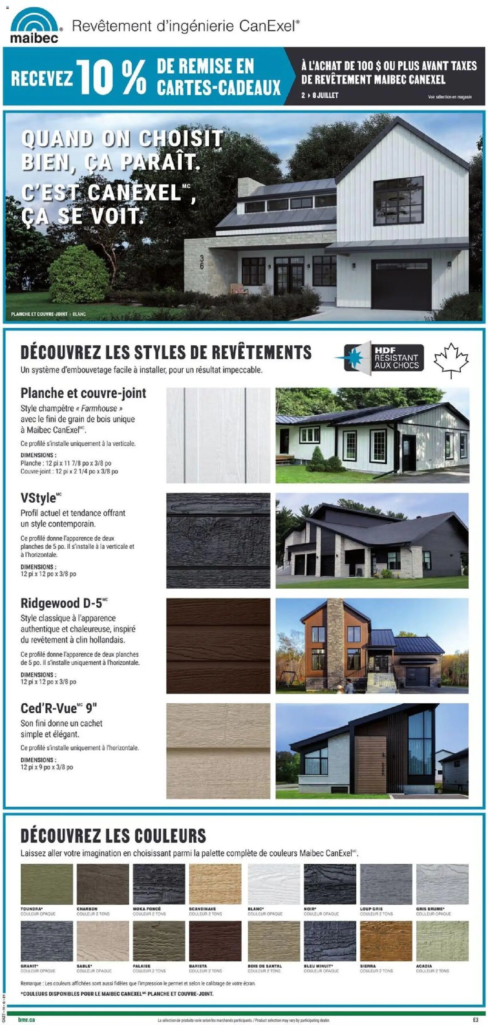 BMR weekly flyer / circulaire