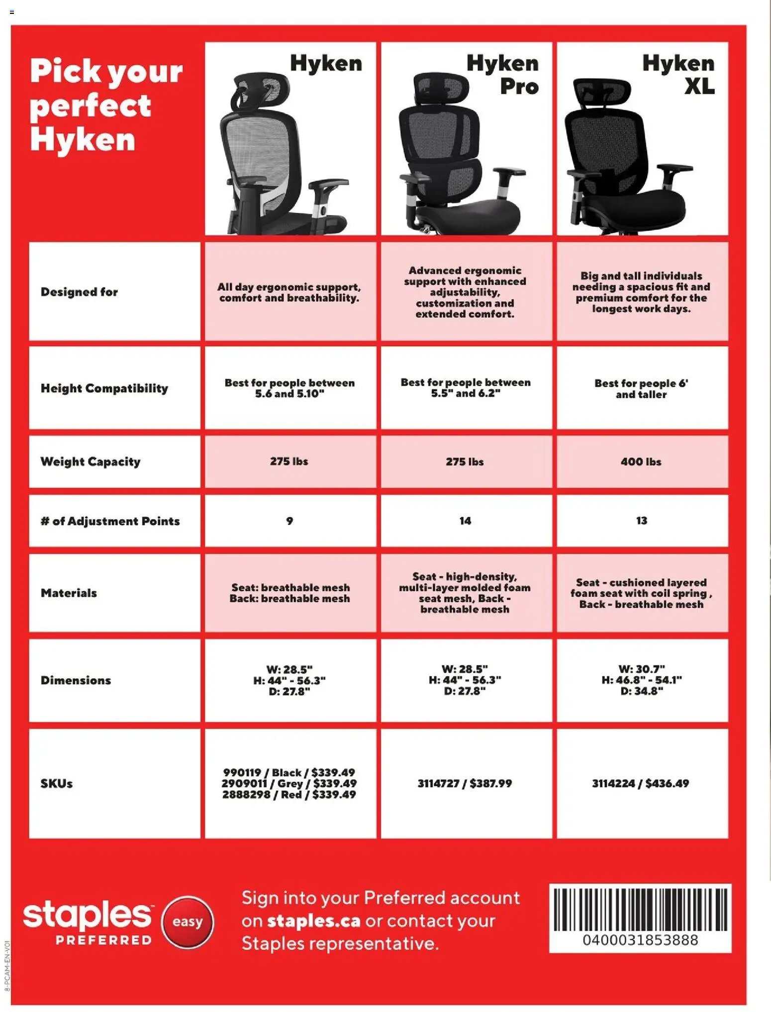 Staples - In-stock furniture guide