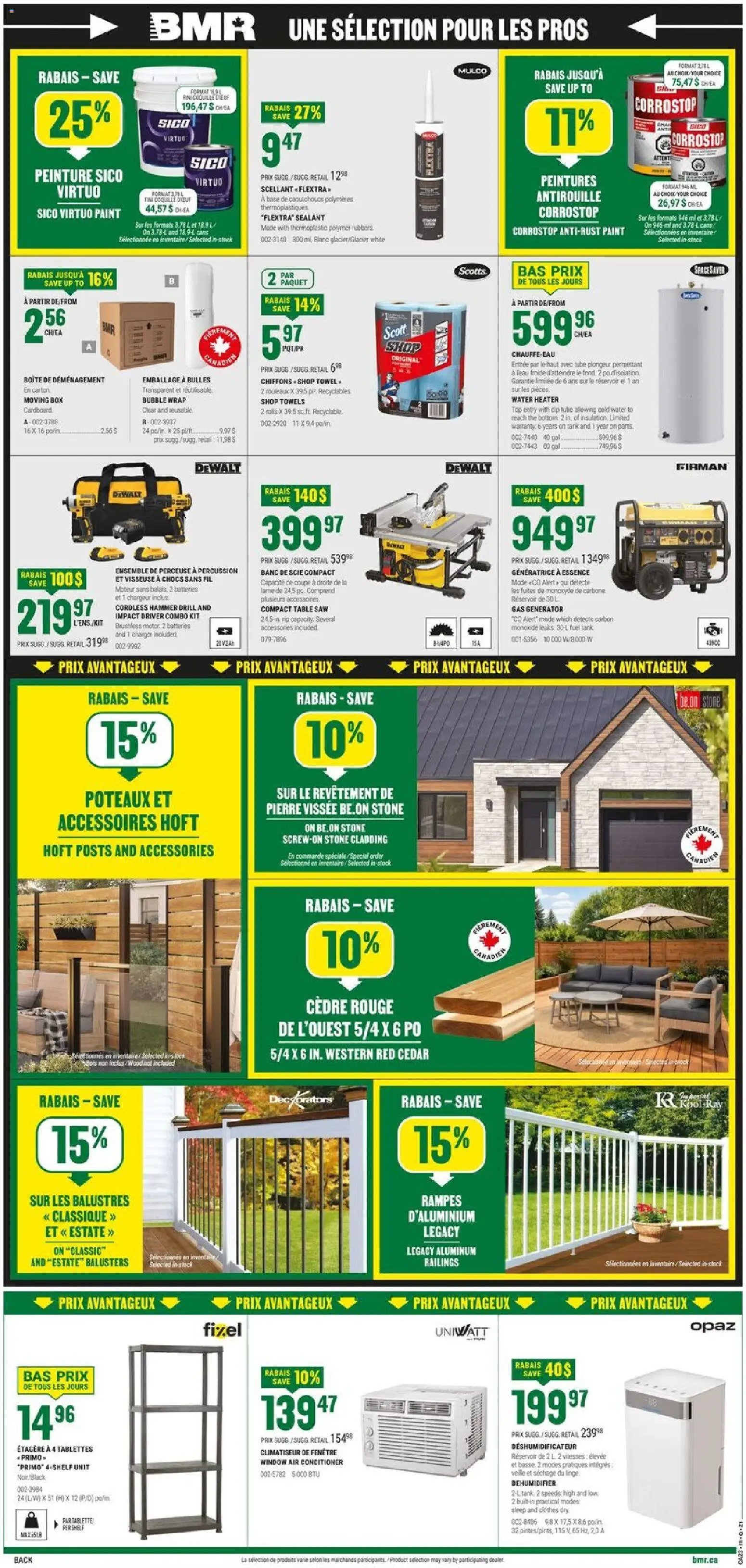 BMR weekly flyer / circulaire