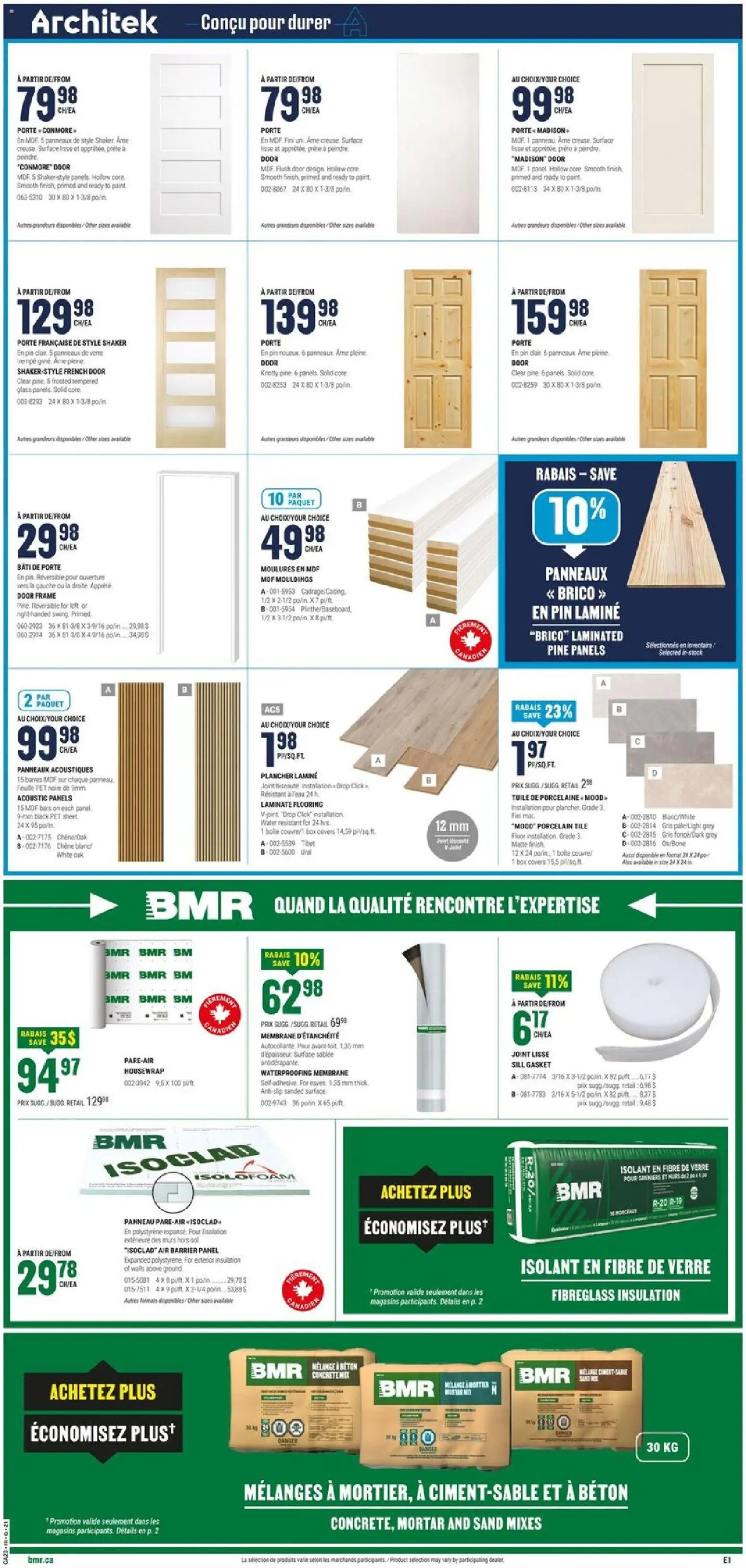 BMR weekly flyer / circulaire