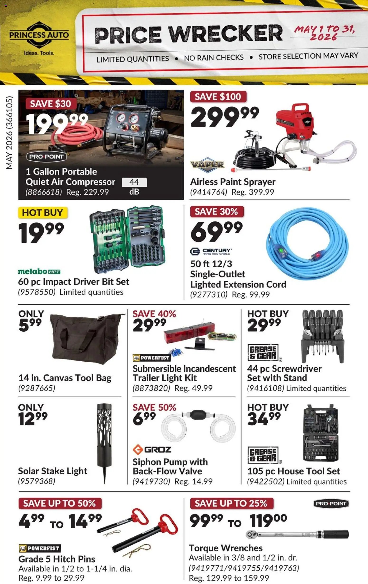 Princess Auto flyer - Price Wrecker (2026-05-01 - 2026-05-31) | 1