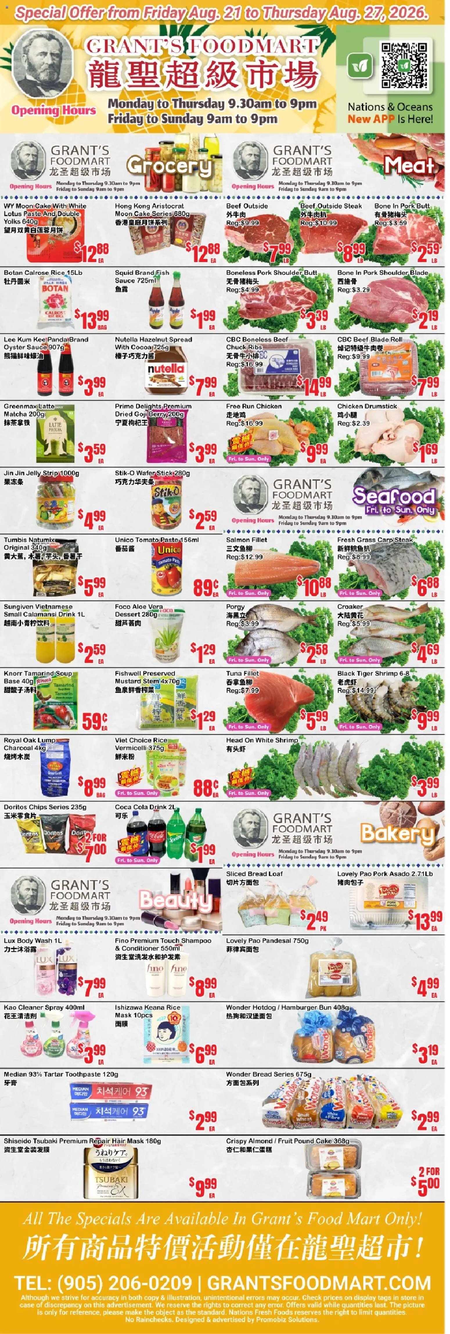 Oceans weekly flyer - Grant’s Foodmart
