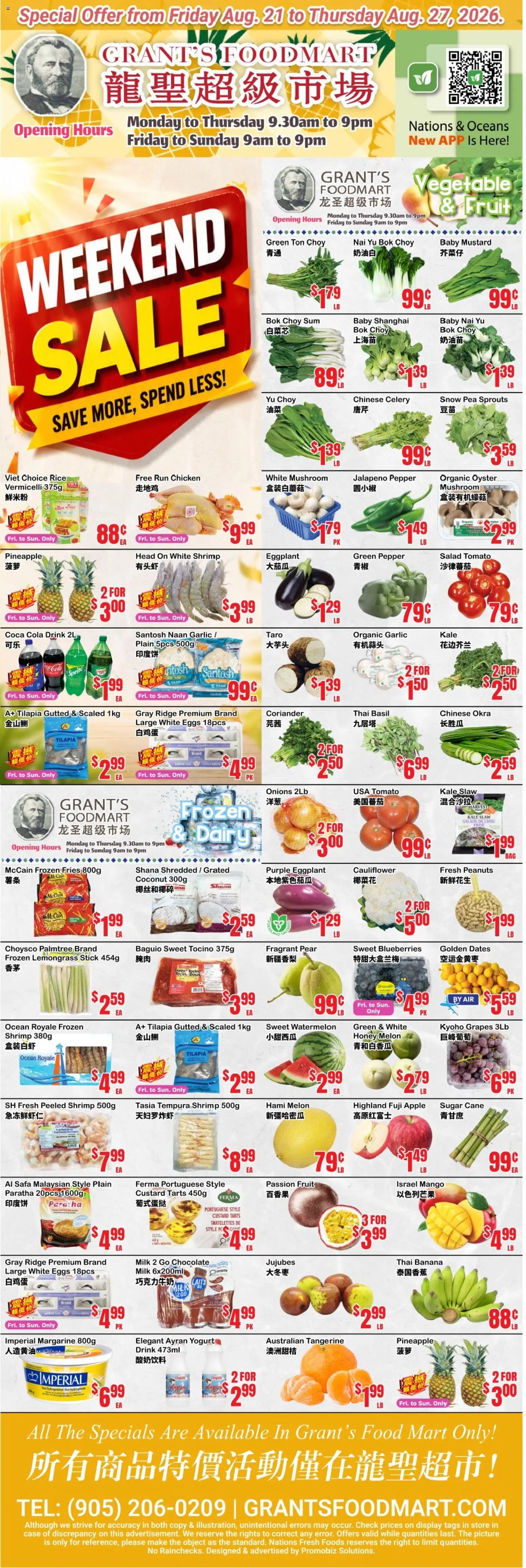 Oceans weekly flyer - Grant’s Foodmart