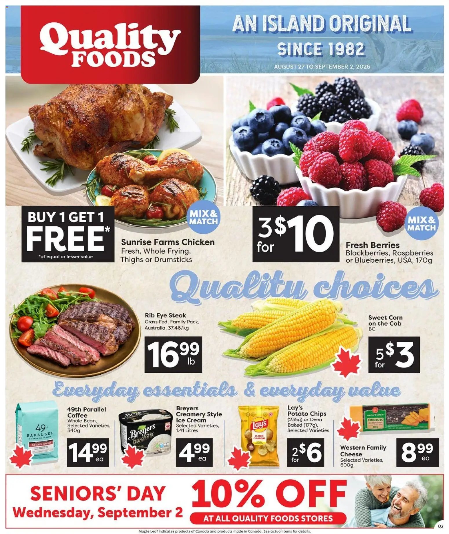Quality Foods weekly flyer / circulaire