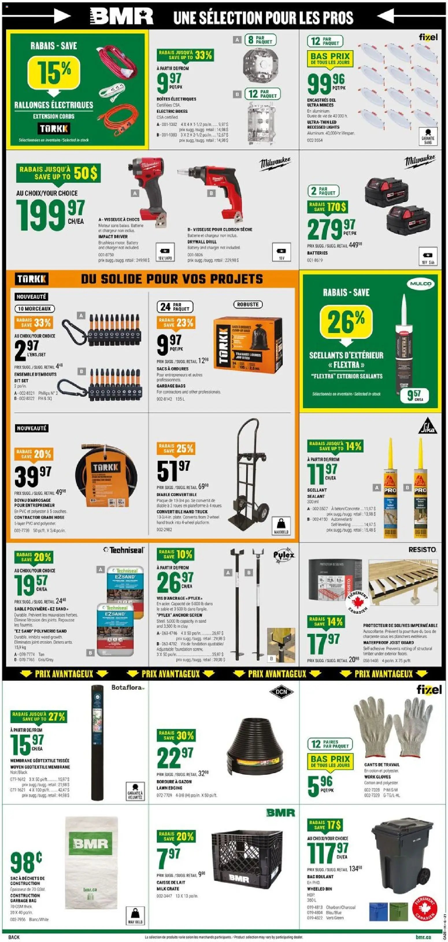 BMR weekly flyer / circulaire