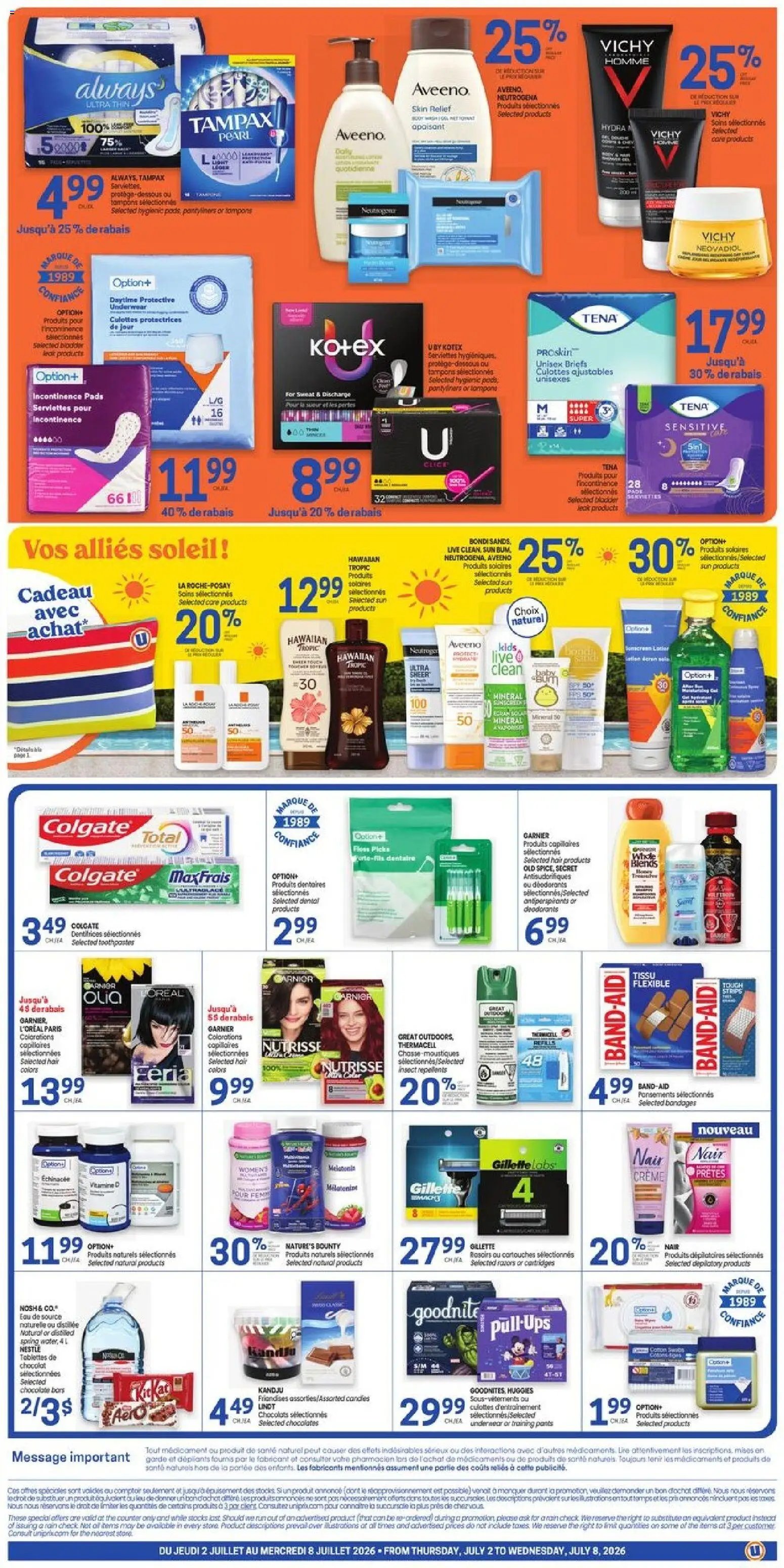 Uniprix weekly flyer / circulaire