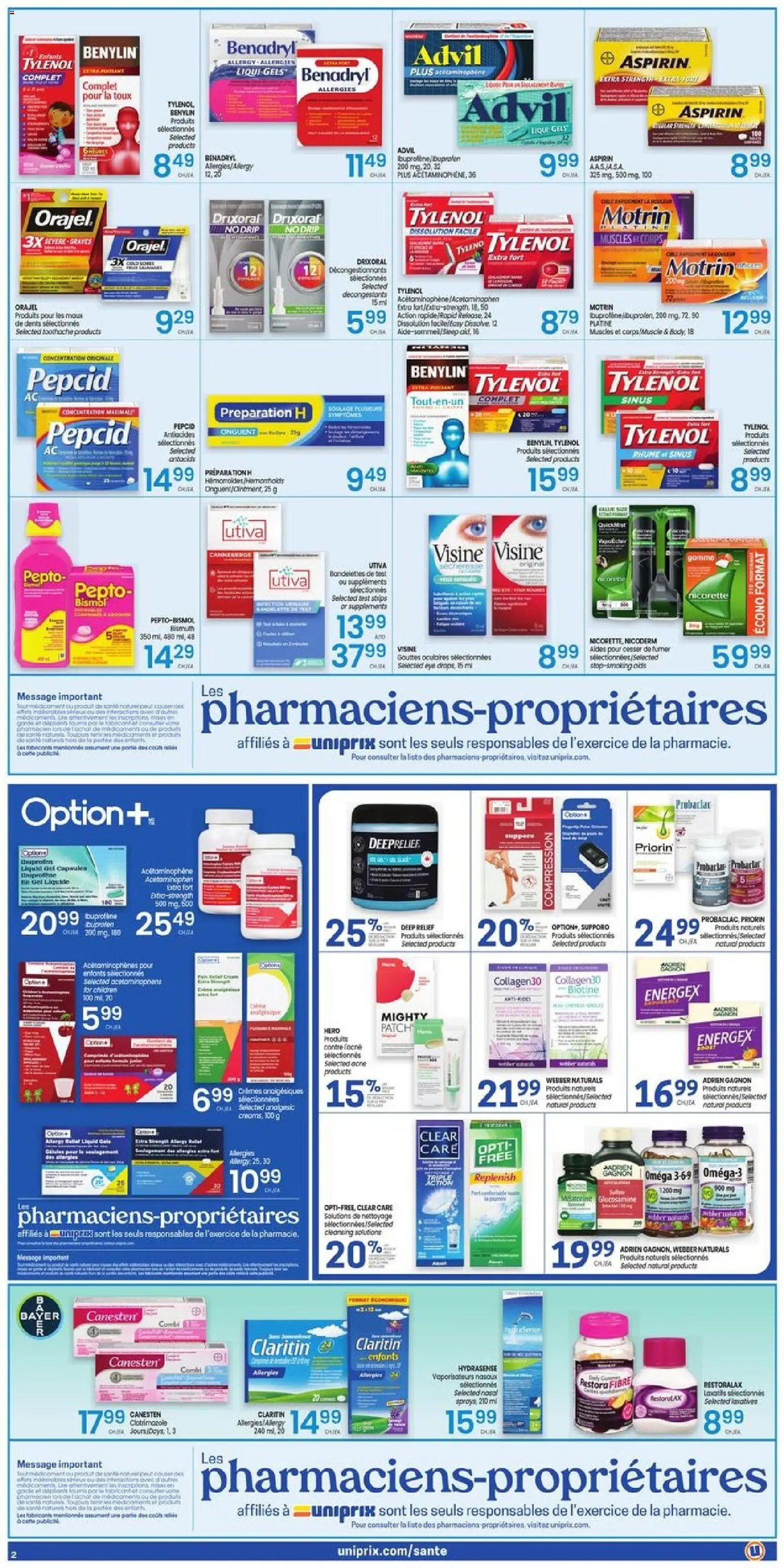 Uniprix weekly flyer / circulaire