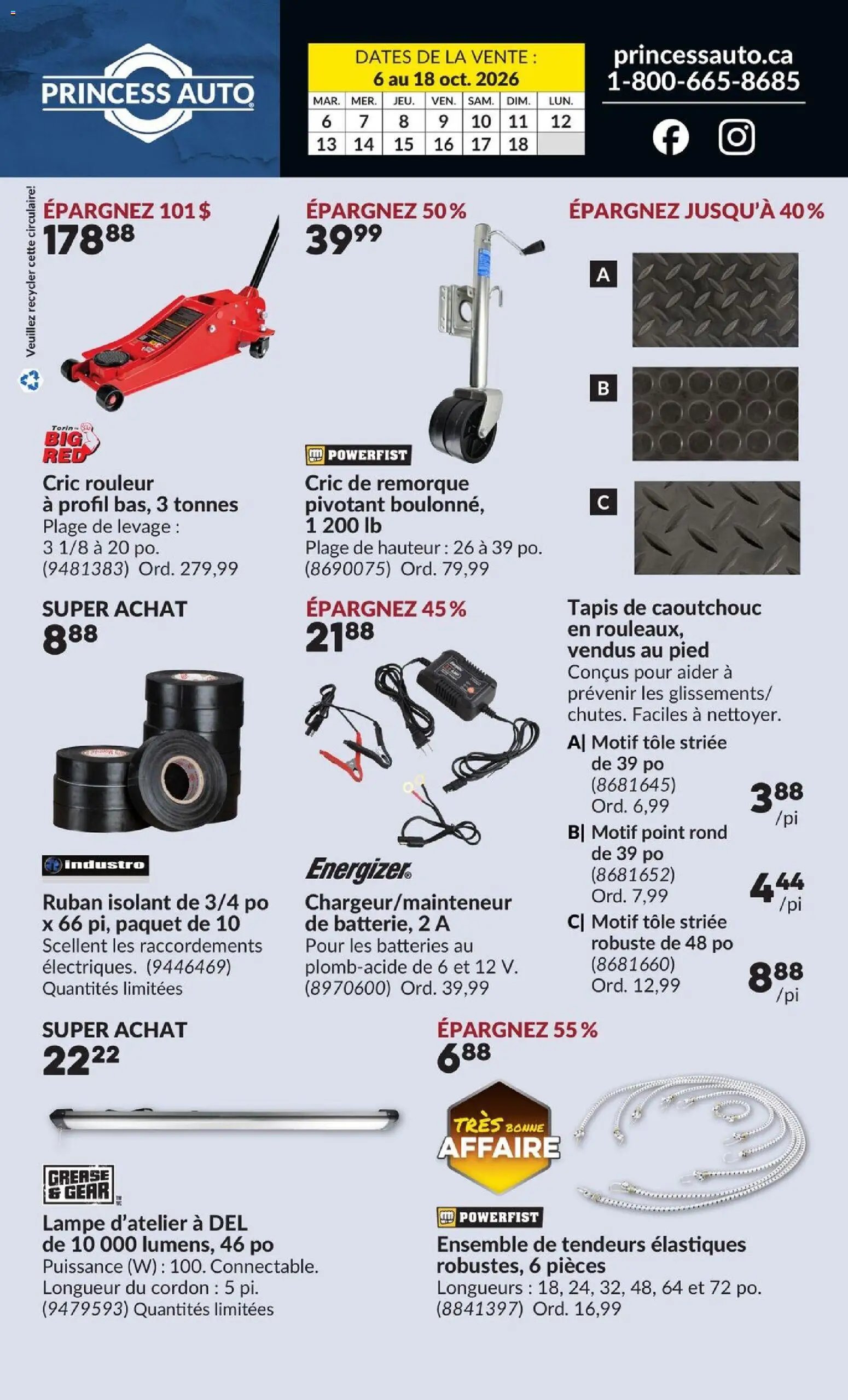 Princess Auto circulaire - 2 Semaines de Soldes !