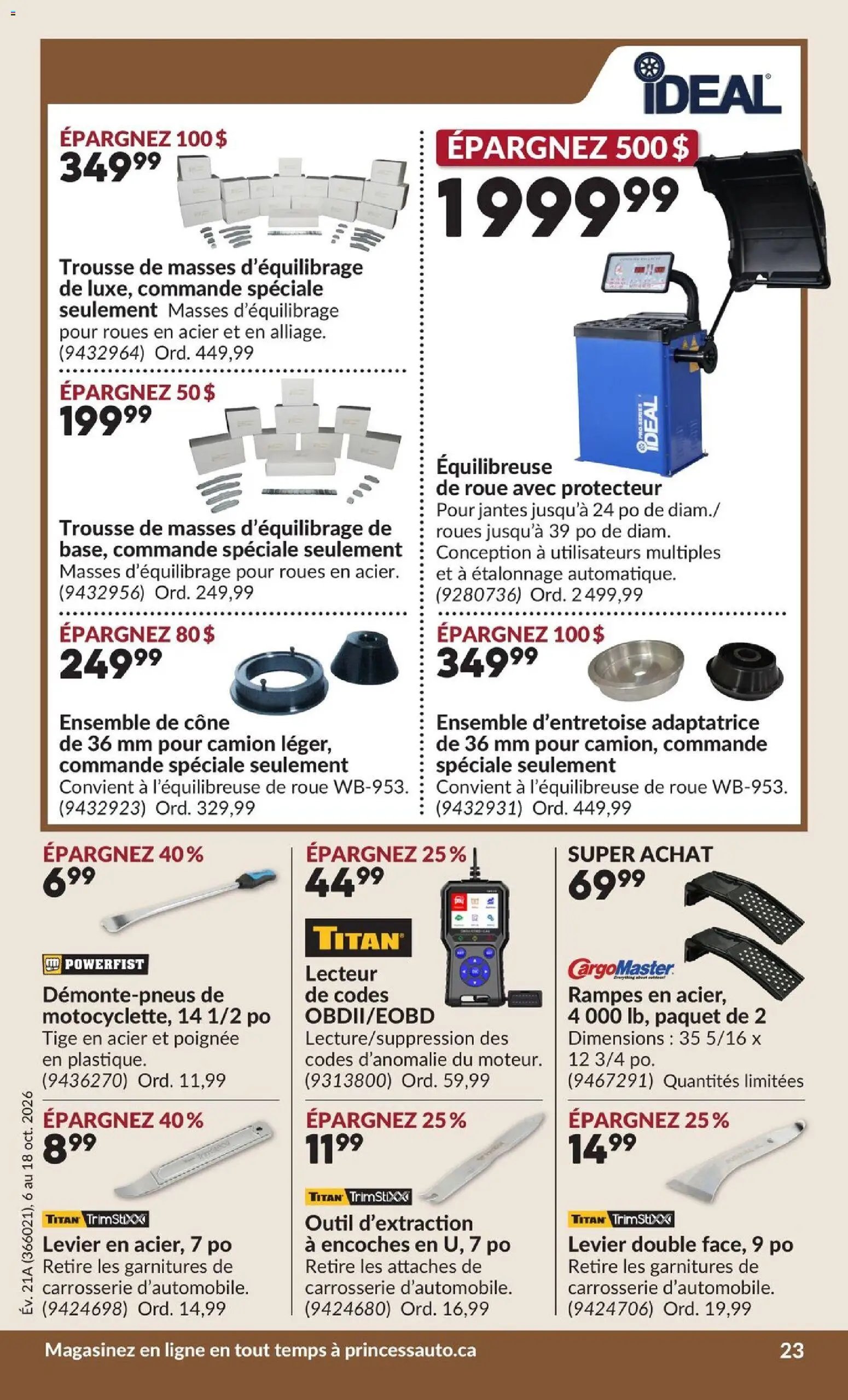 Princess Auto circulaire - 2 Semaines de Soldes !