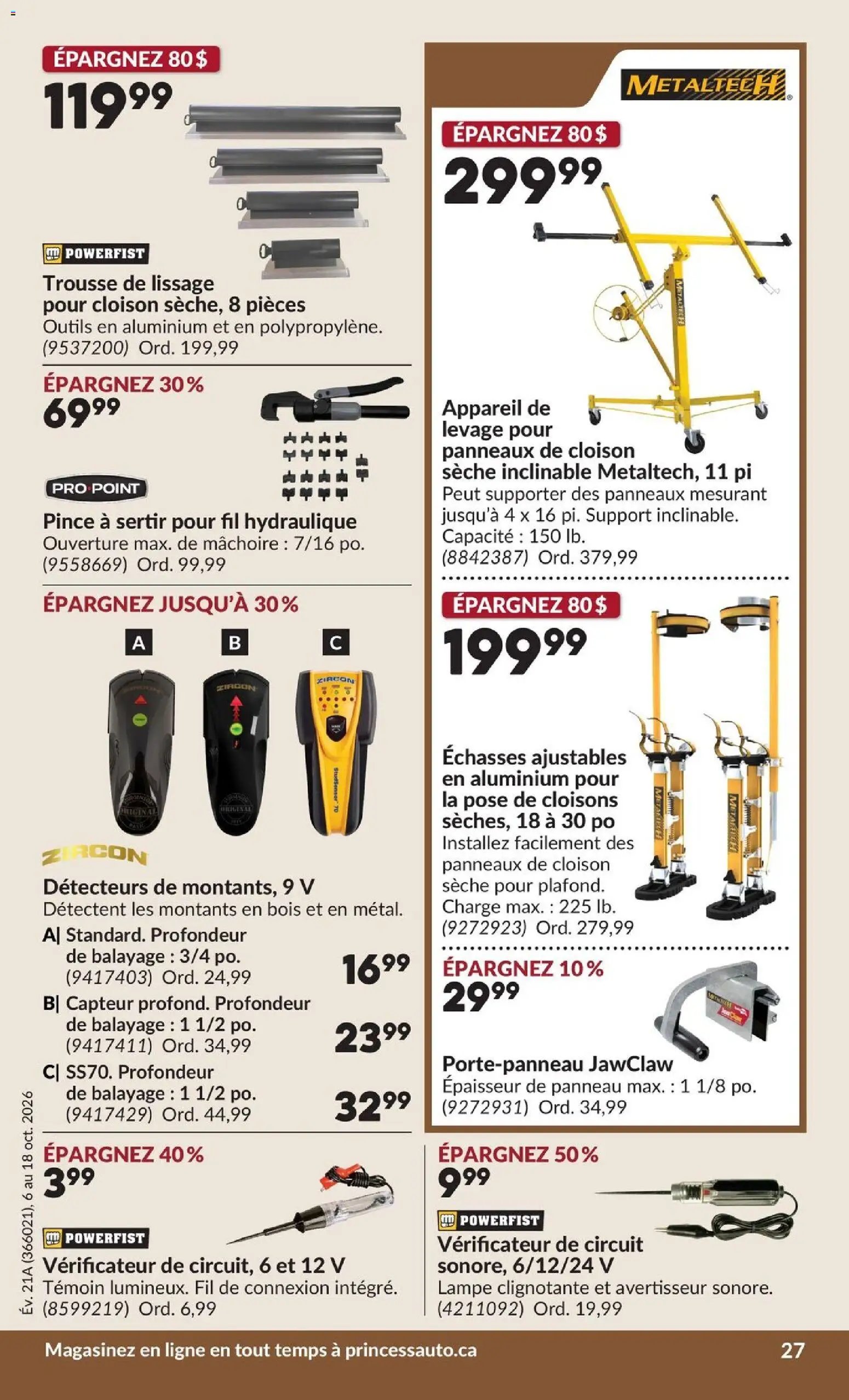 Princess Auto circulaire - 2 Semaines de Soldes !