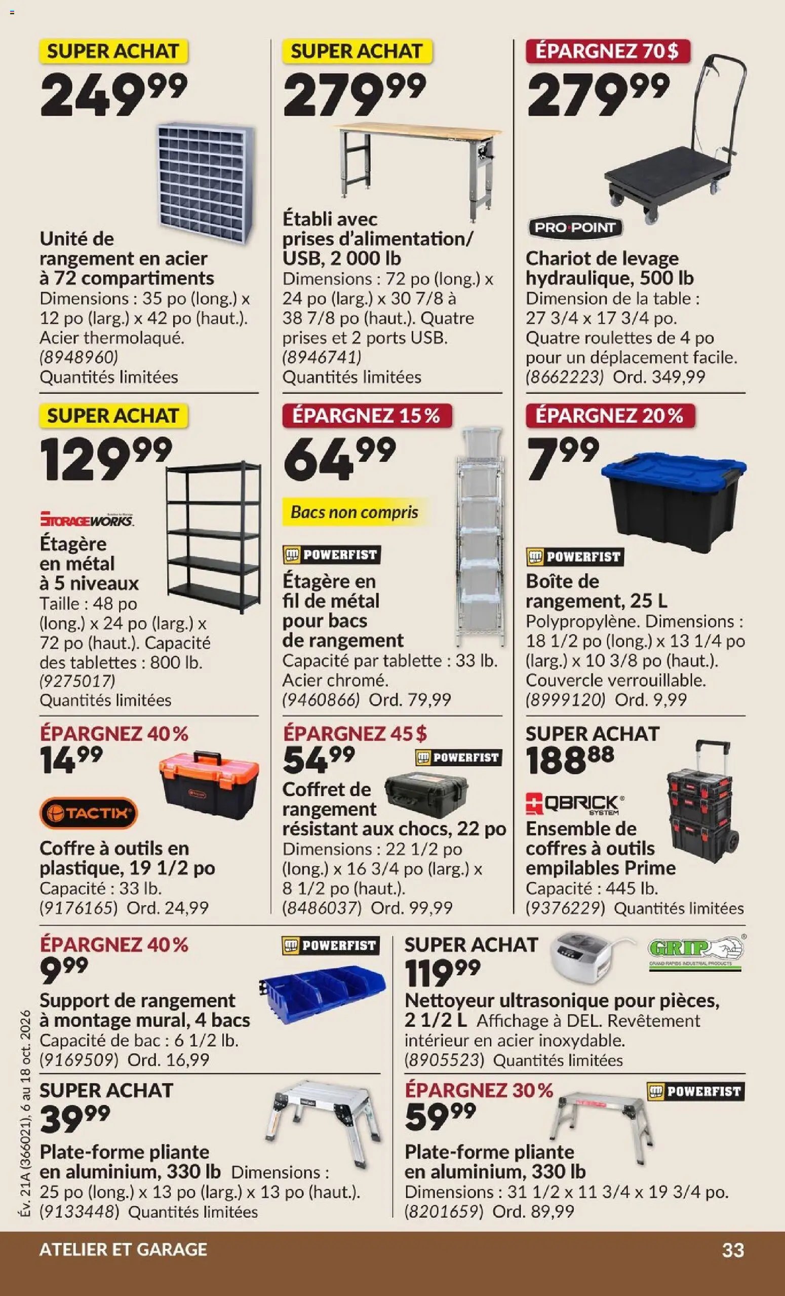 Princess Auto circulaire - 2 Semaines de Soldes !