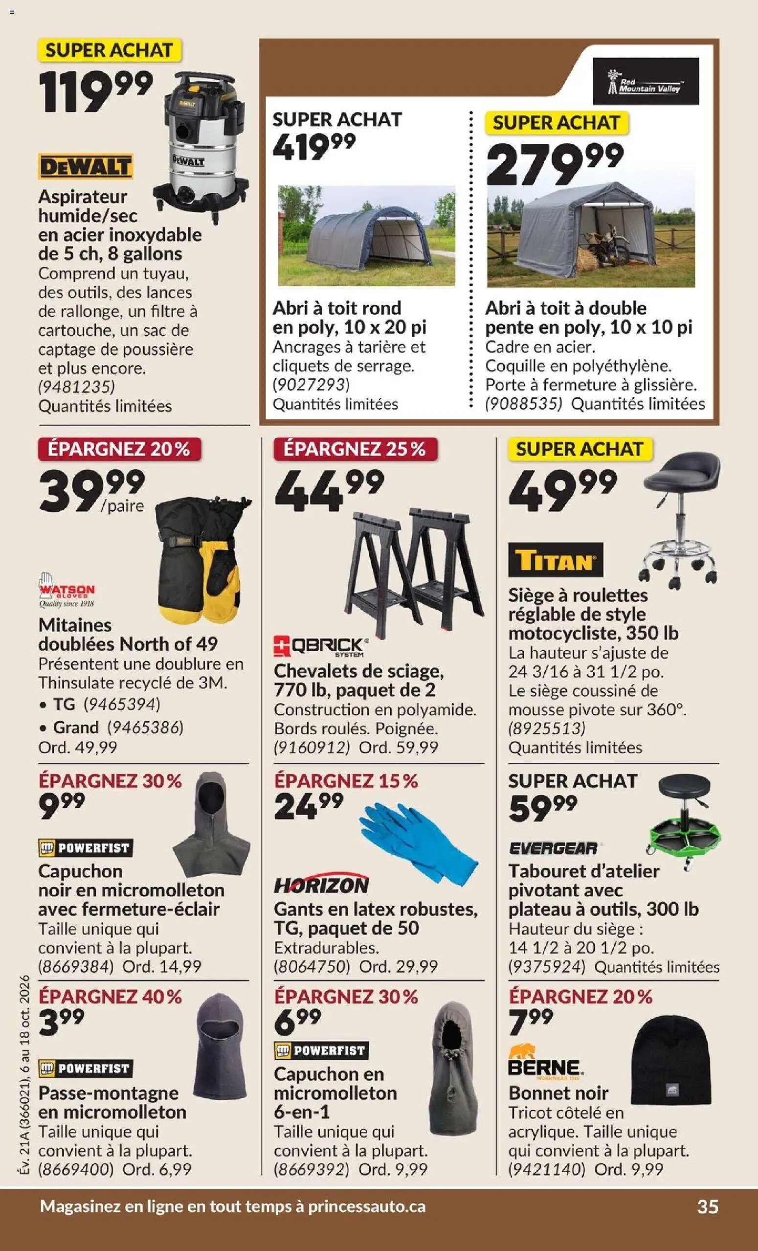 Princess Auto circulaire - 2 Semaines de Soldes !