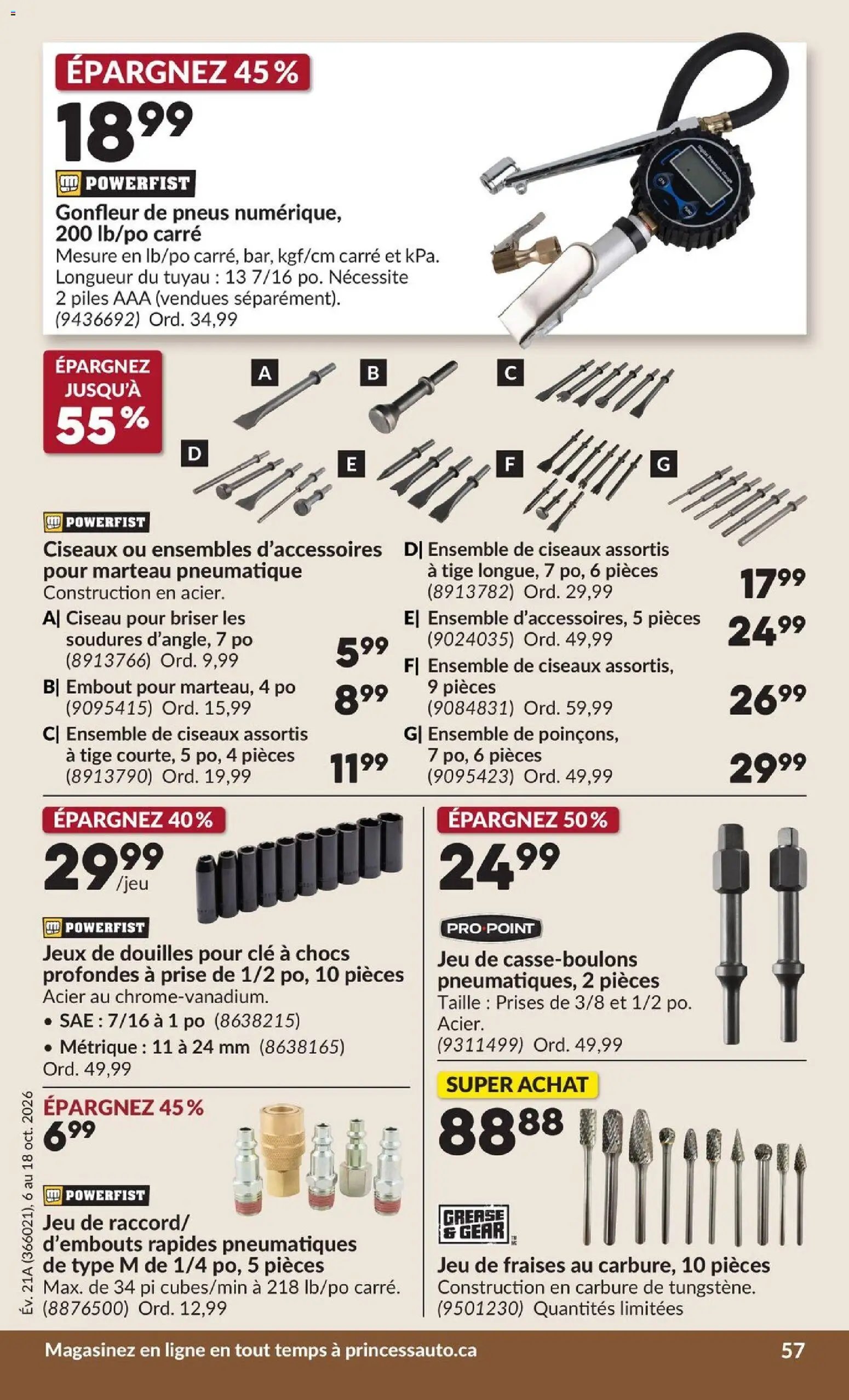 Princess Auto circulaire - 2 Semaines de Soldes !