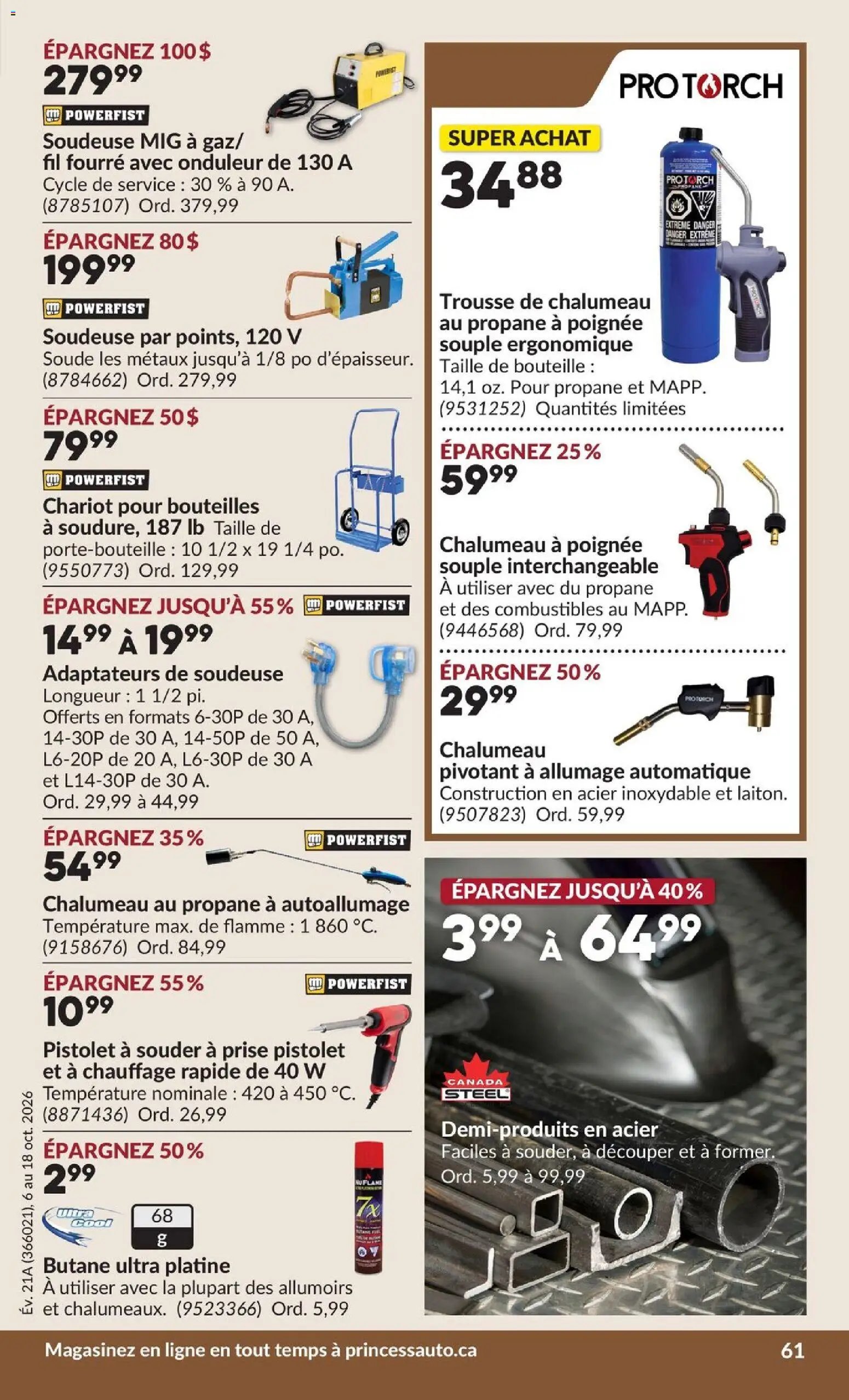 Princess Auto circulaire - 2 Semaines de Soldes !