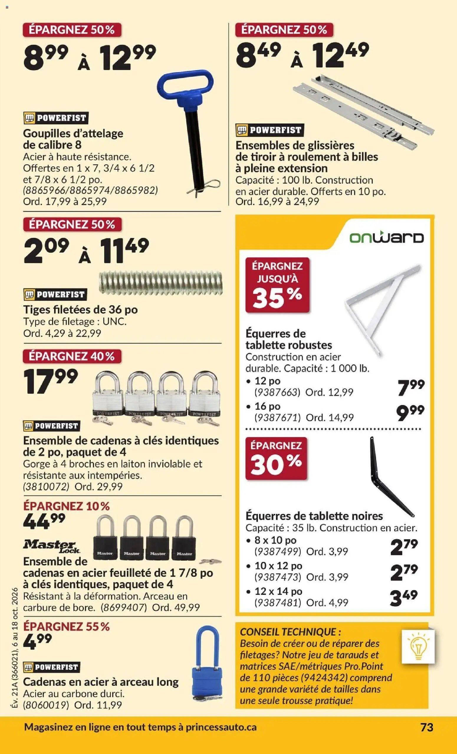 Princess Auto circulaire - 2 Semaines de Soldes !