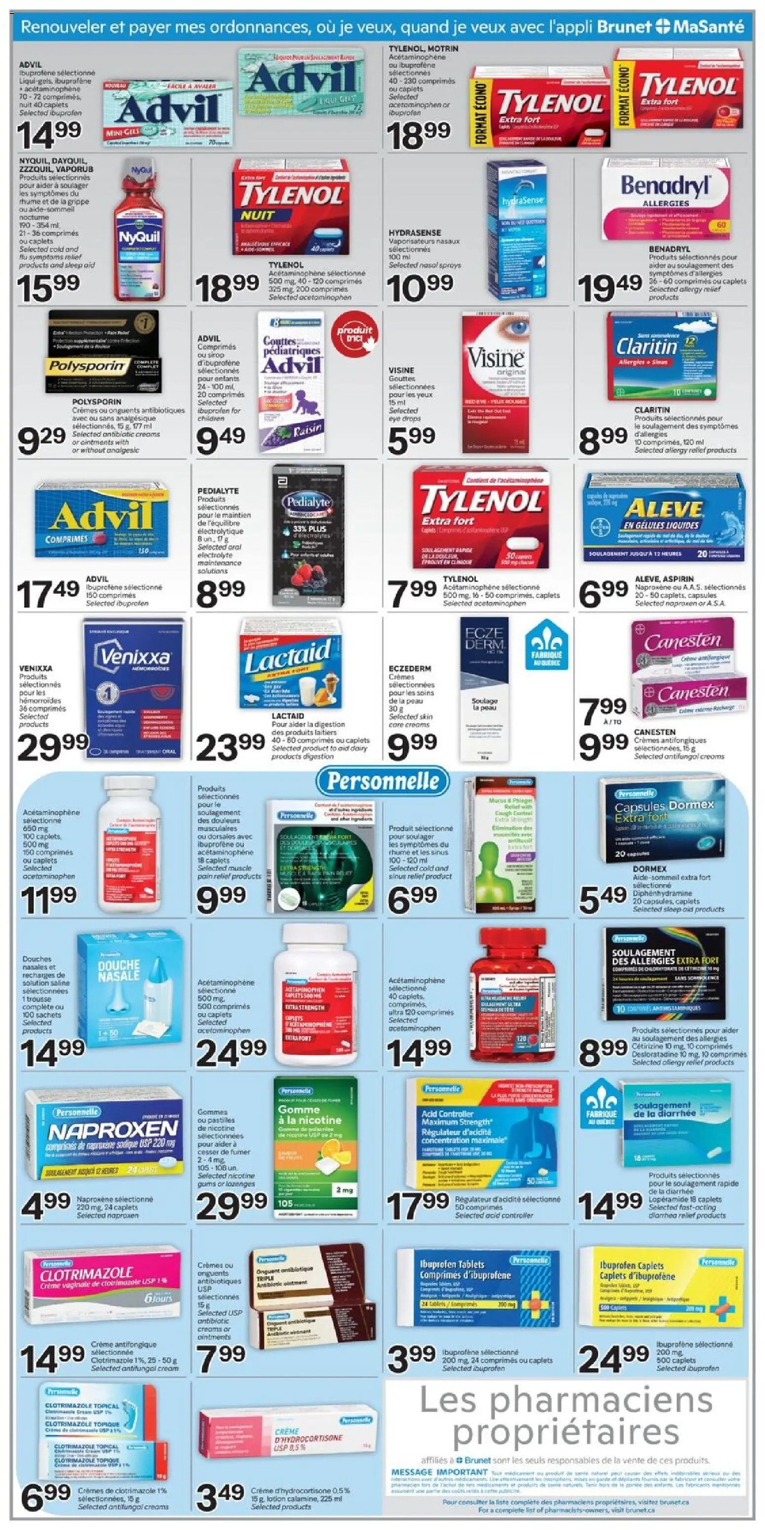 Brunet weekly flyer / circulaire