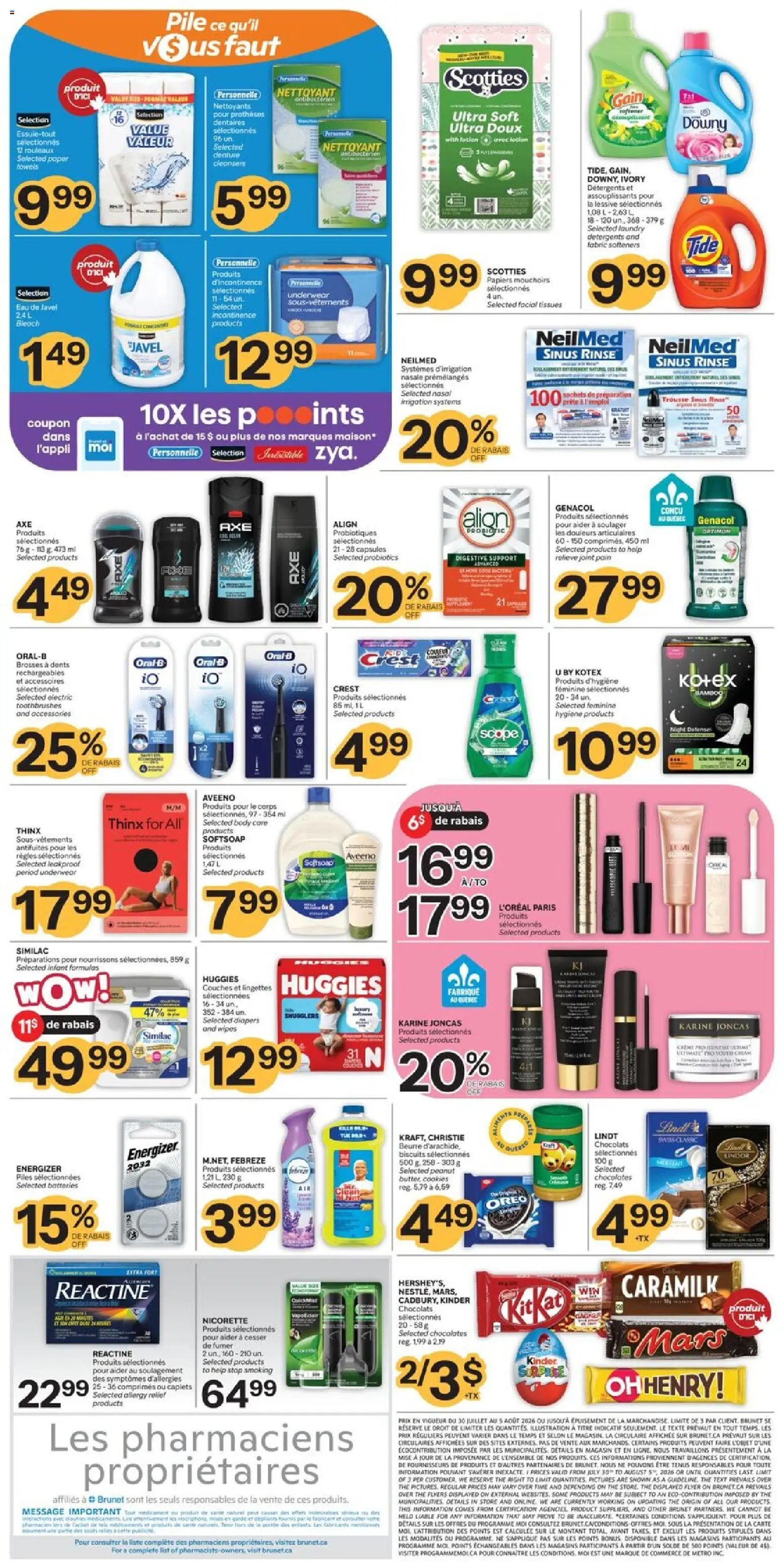 Brunet weekly flyer / circulaire