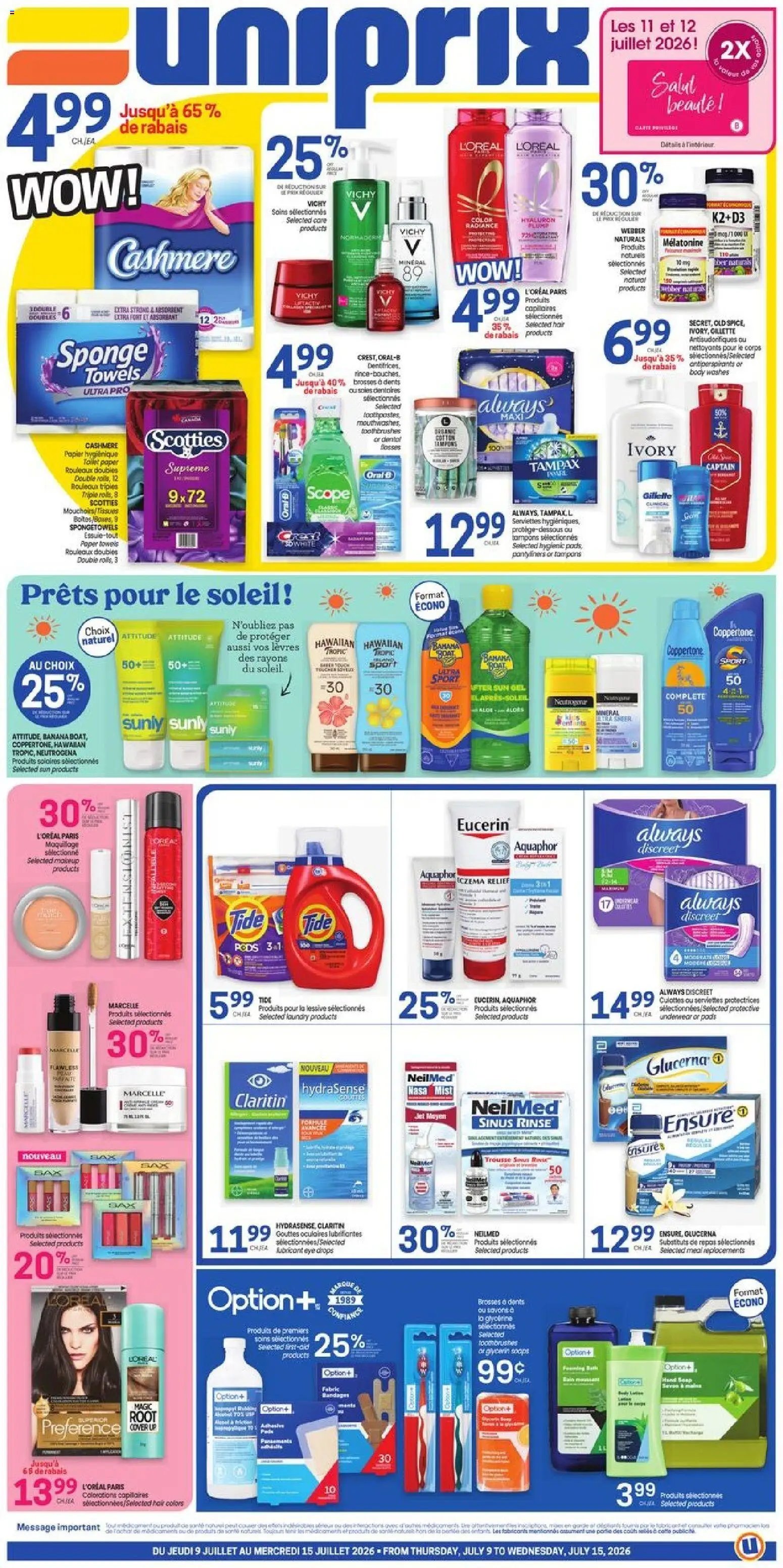 Uniprix weekly flyer / circulaire
