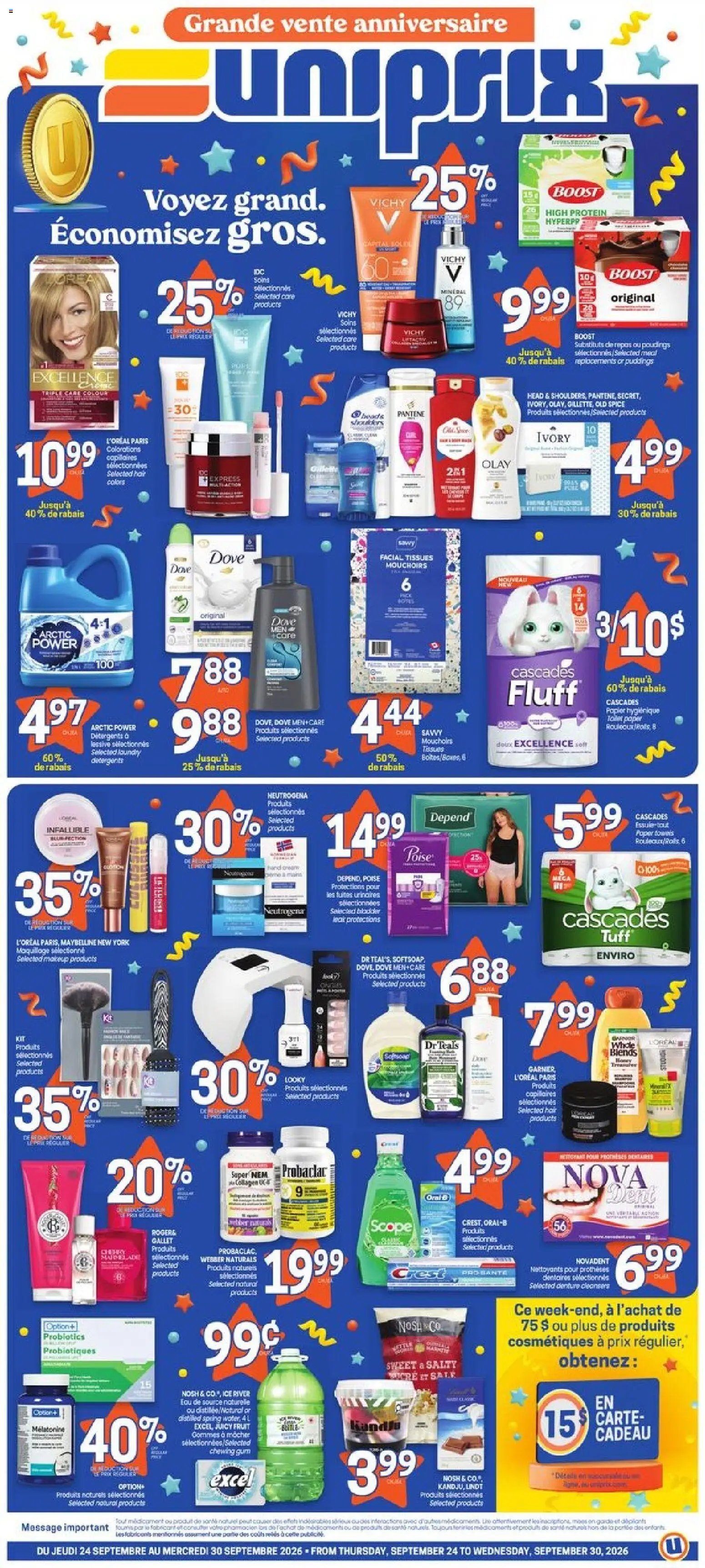 Uniprix weekly flyer / circulaire