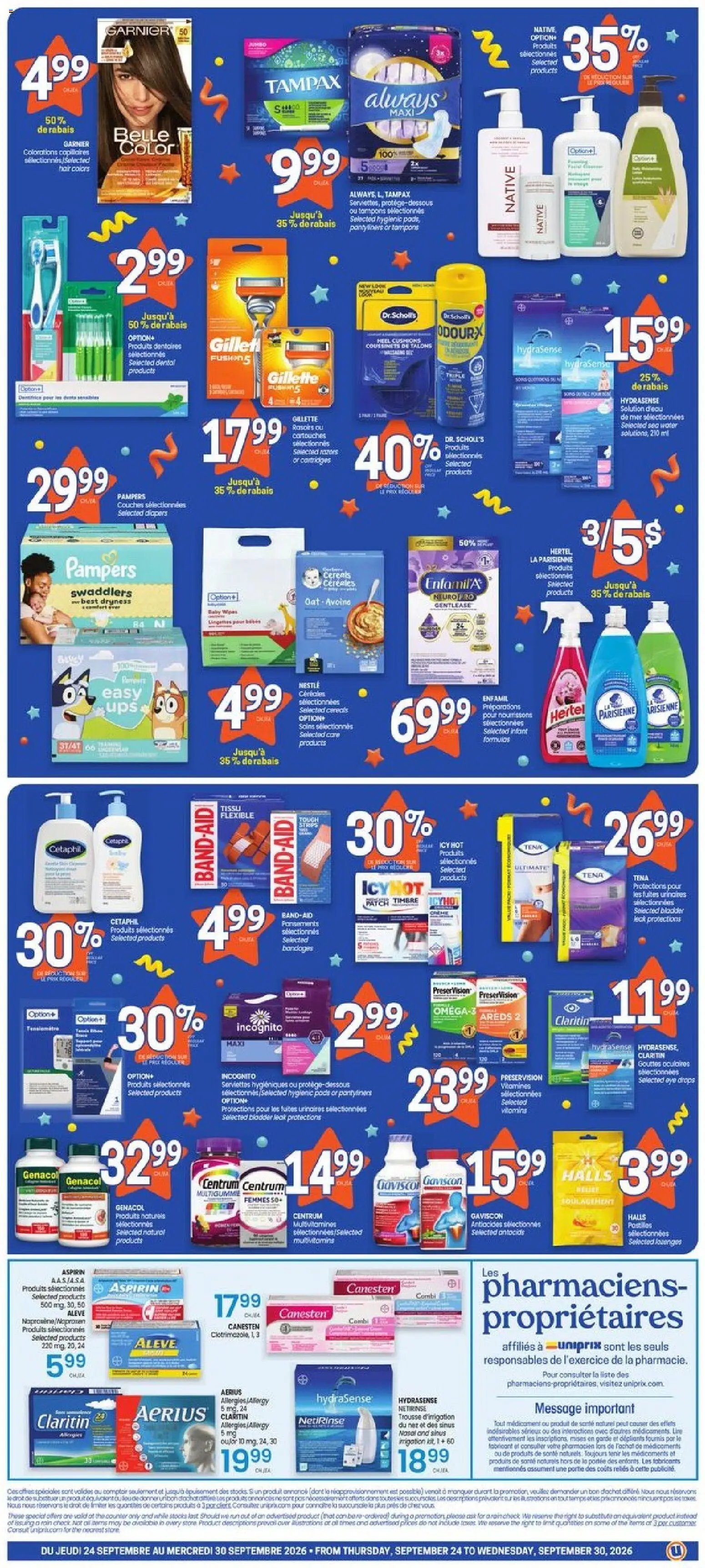 Uniprix weekly flyer / circulaire