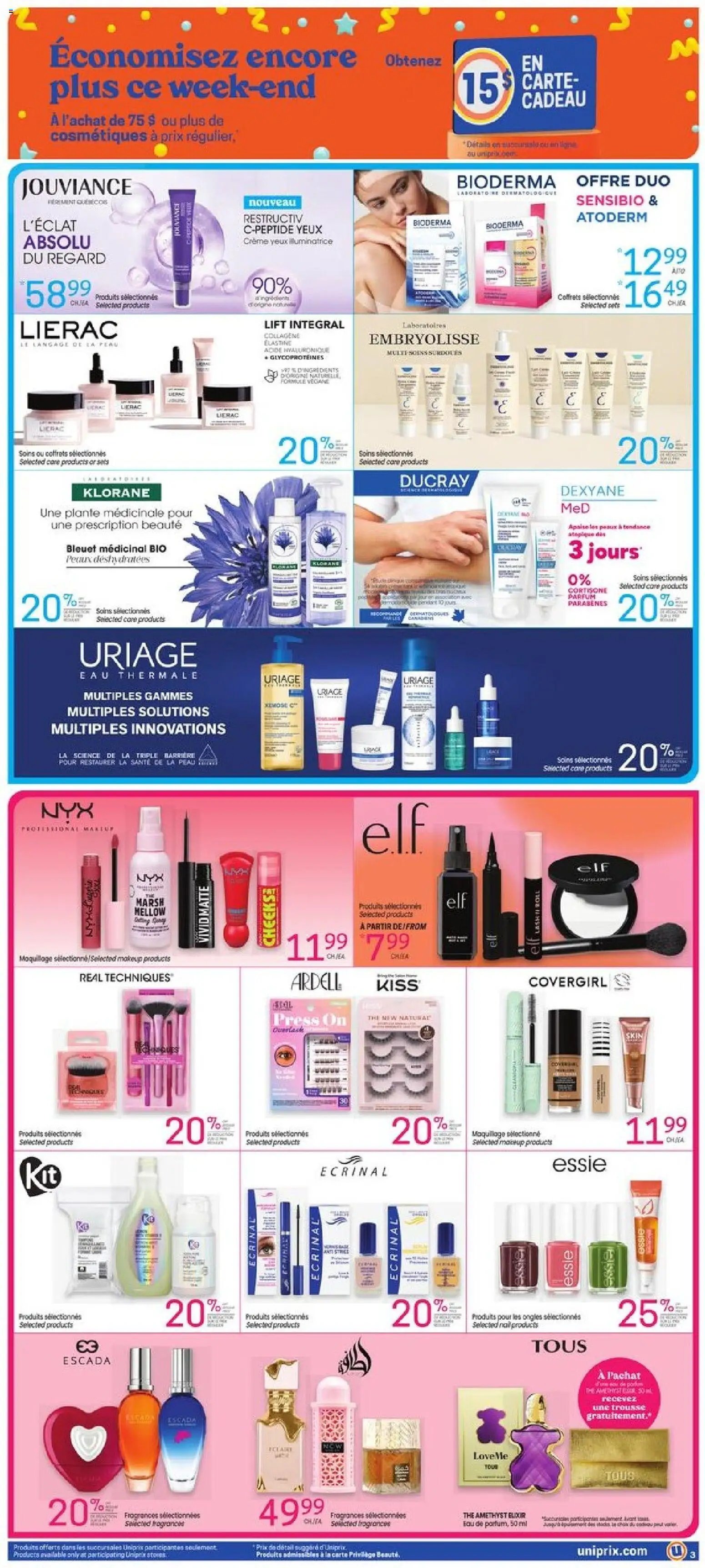 Uniprix weekly flyer / circulaire