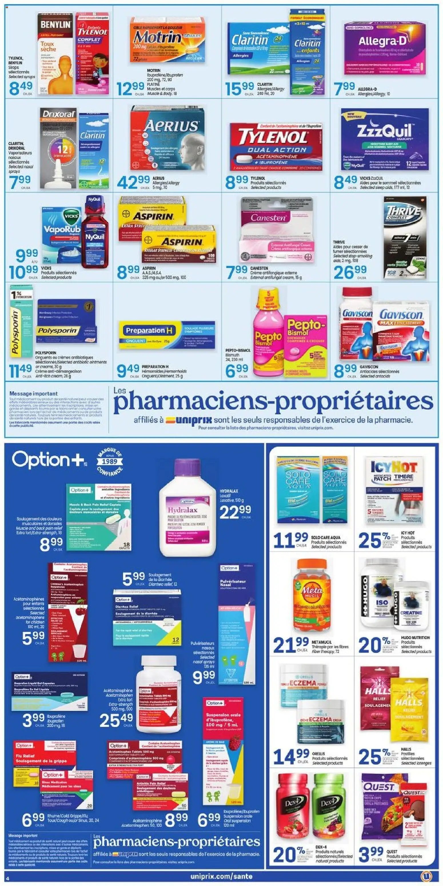 Uniprix weekly flyer / circulaire