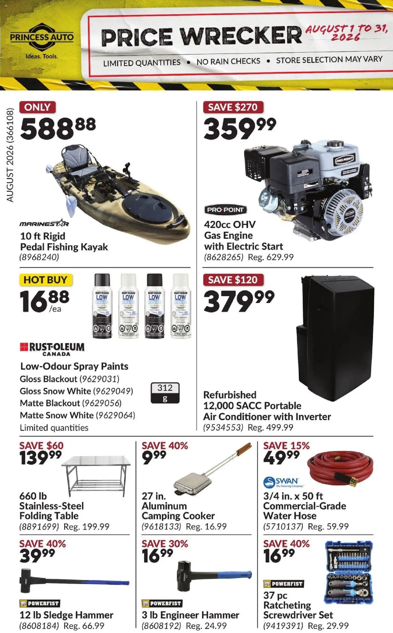 Princess Auto flyer - Price Wrecker
