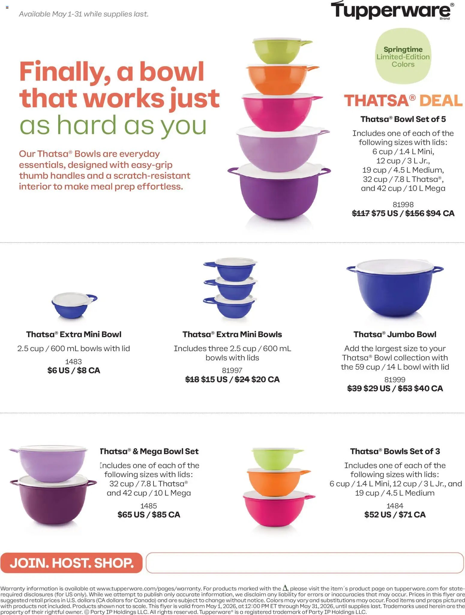 Tupperware weekly flyer (2026-05-01 - 2026-05-31) | 1