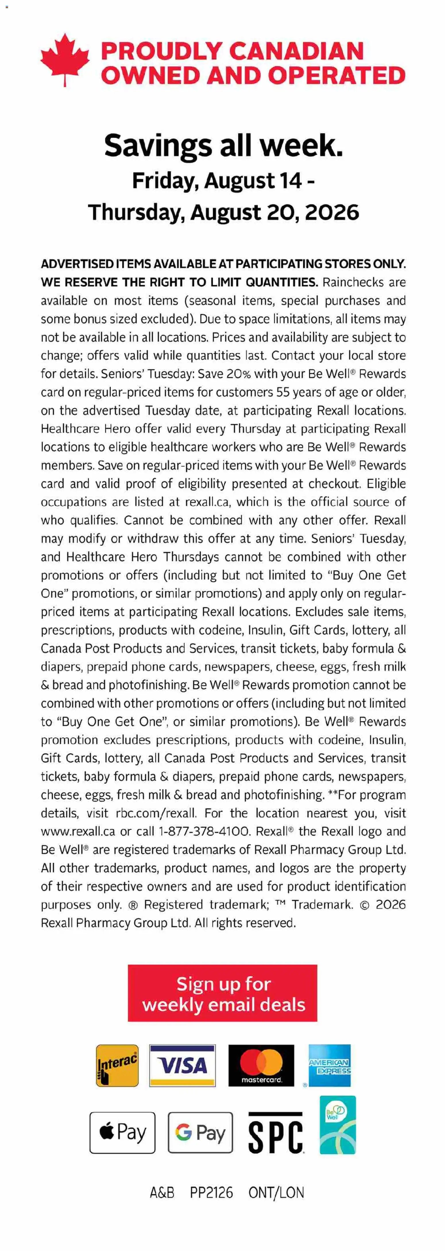 Rexall weekly flyer / circulaire