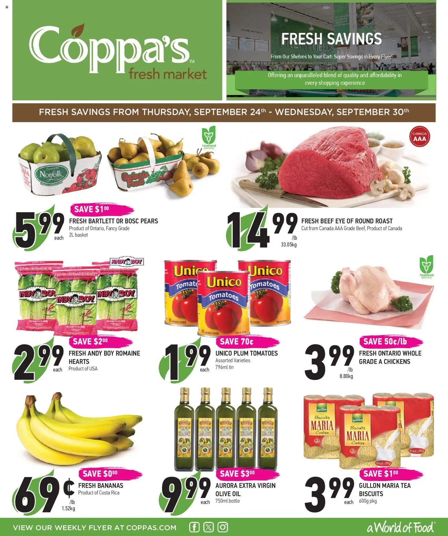 Coppas Fresh Market weekly flyer / circulaire