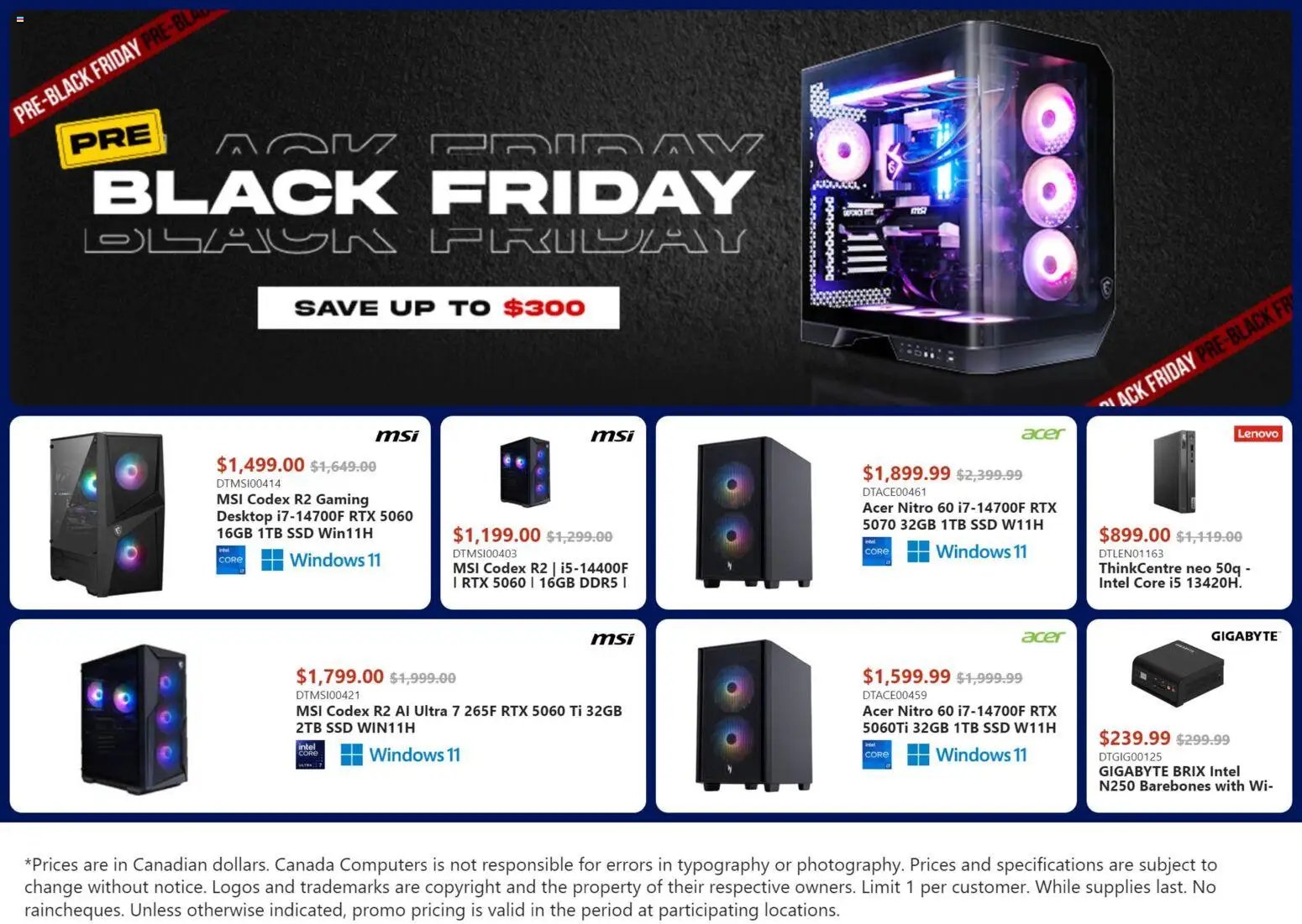 Canada Computers Black Friday Flyer
