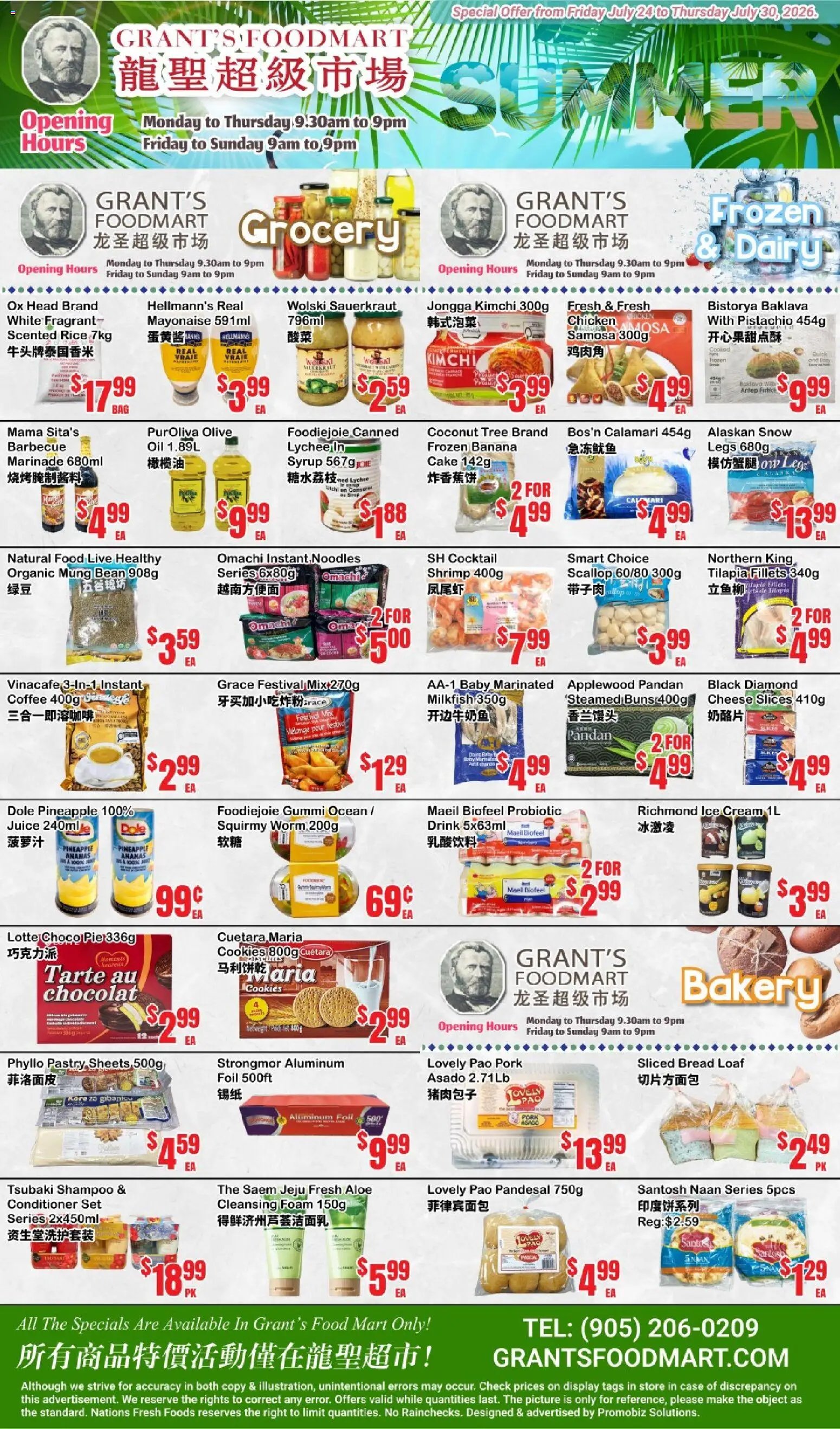 Oceans weekly flyer - Grant’s Foodmart