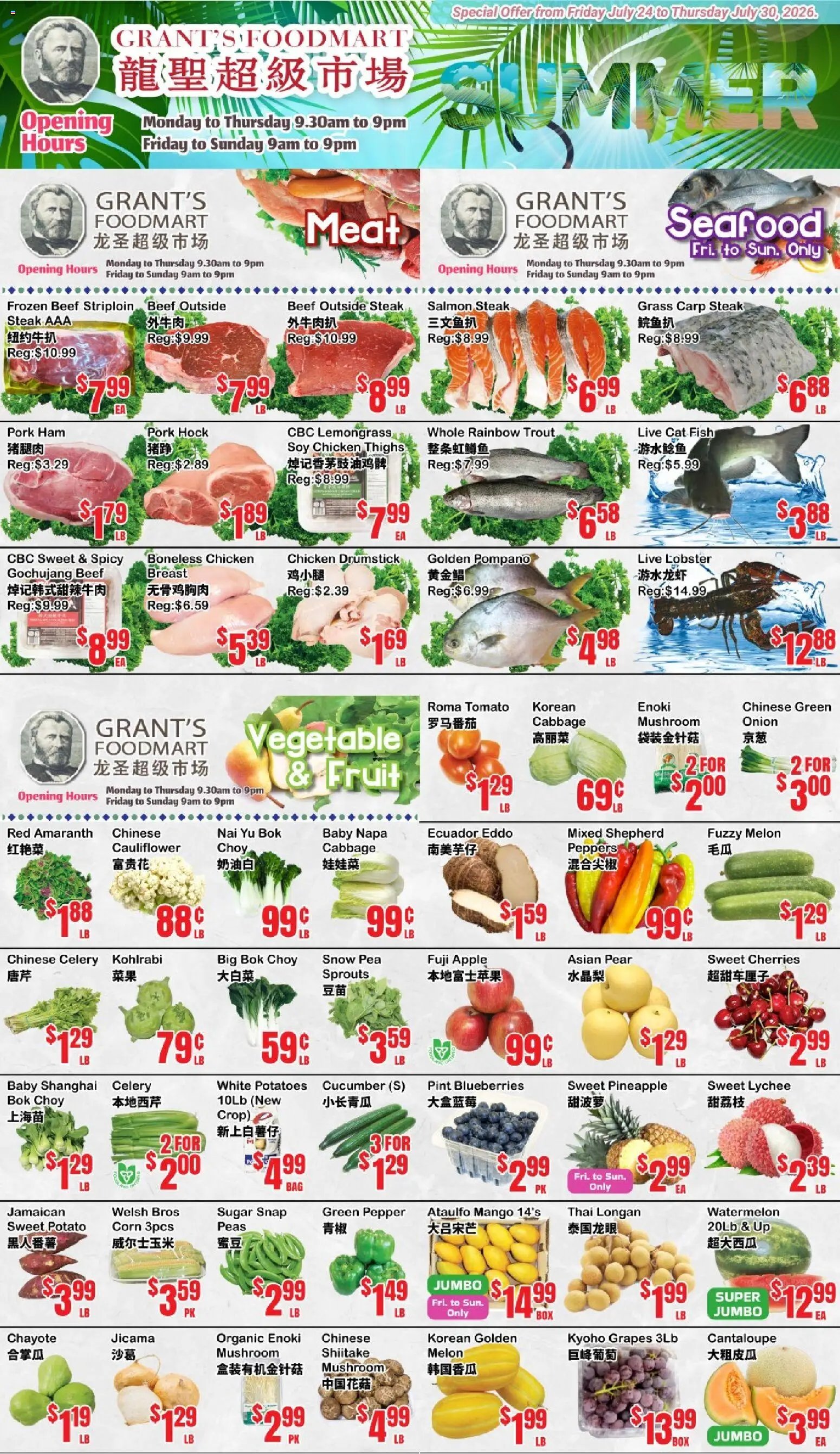 Oceans weekly flyer - Grant’s Foodmart