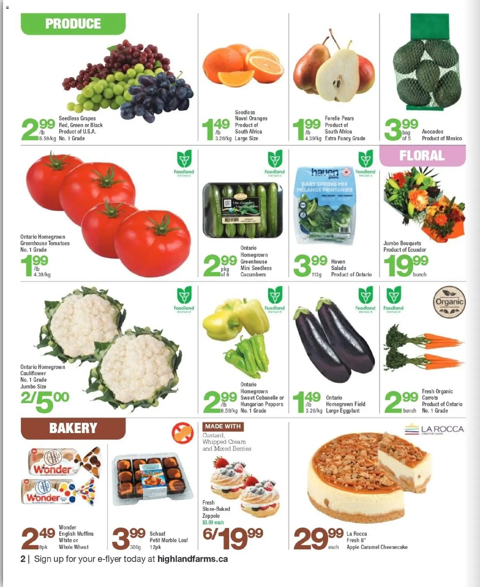 Highland Farms weekly flyer / circulaire
