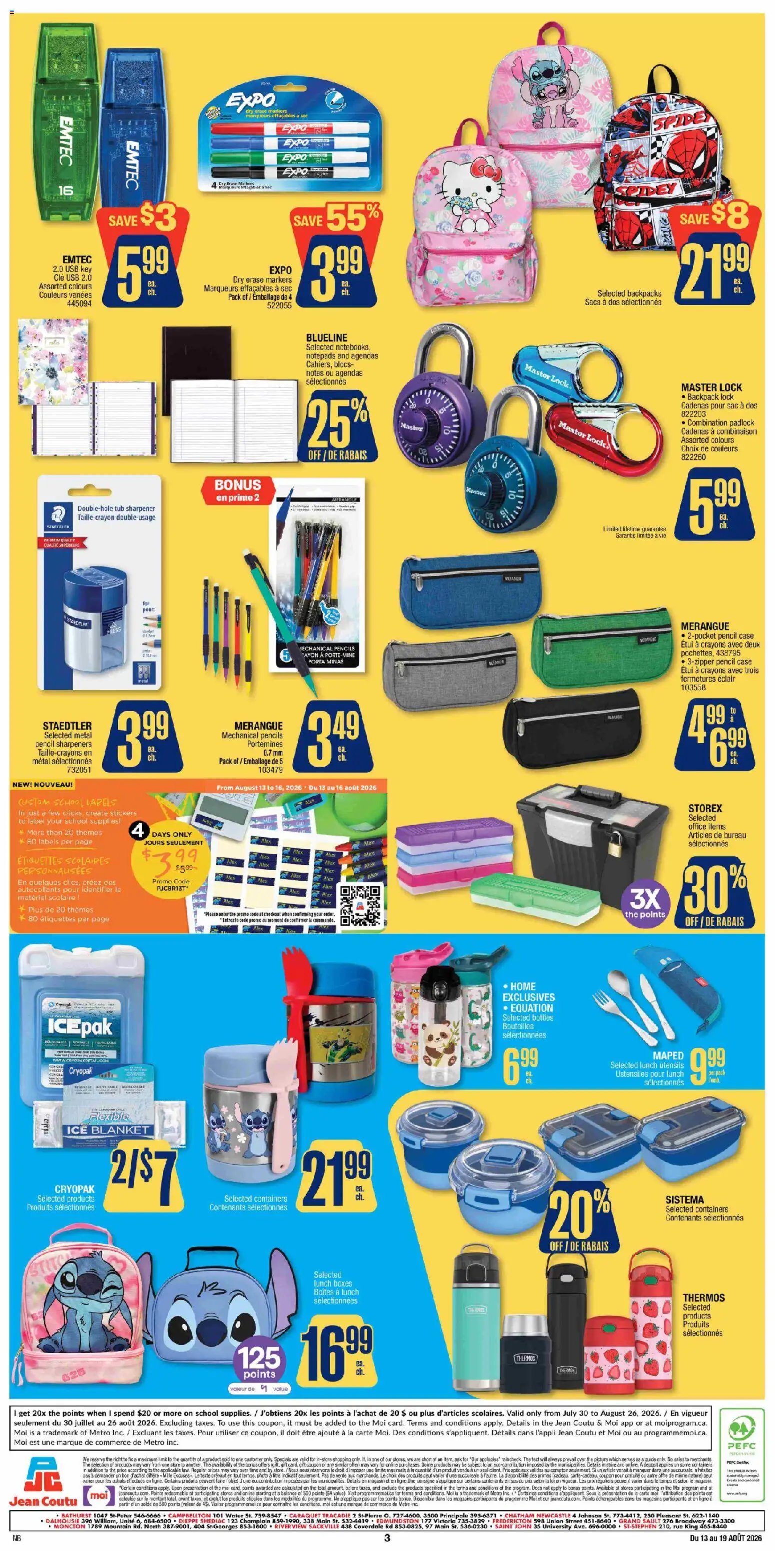 Jean Coutu - School booklet
